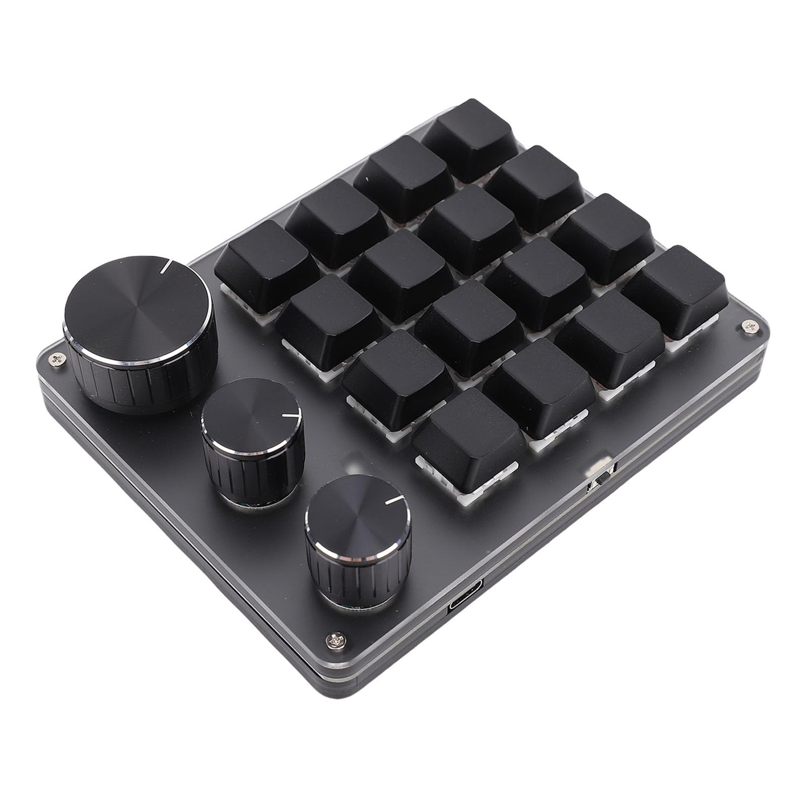 YUEHISY Macro Pad, 16 Key Programmable Keypad with 3 Custom Knobs & 3 Layers