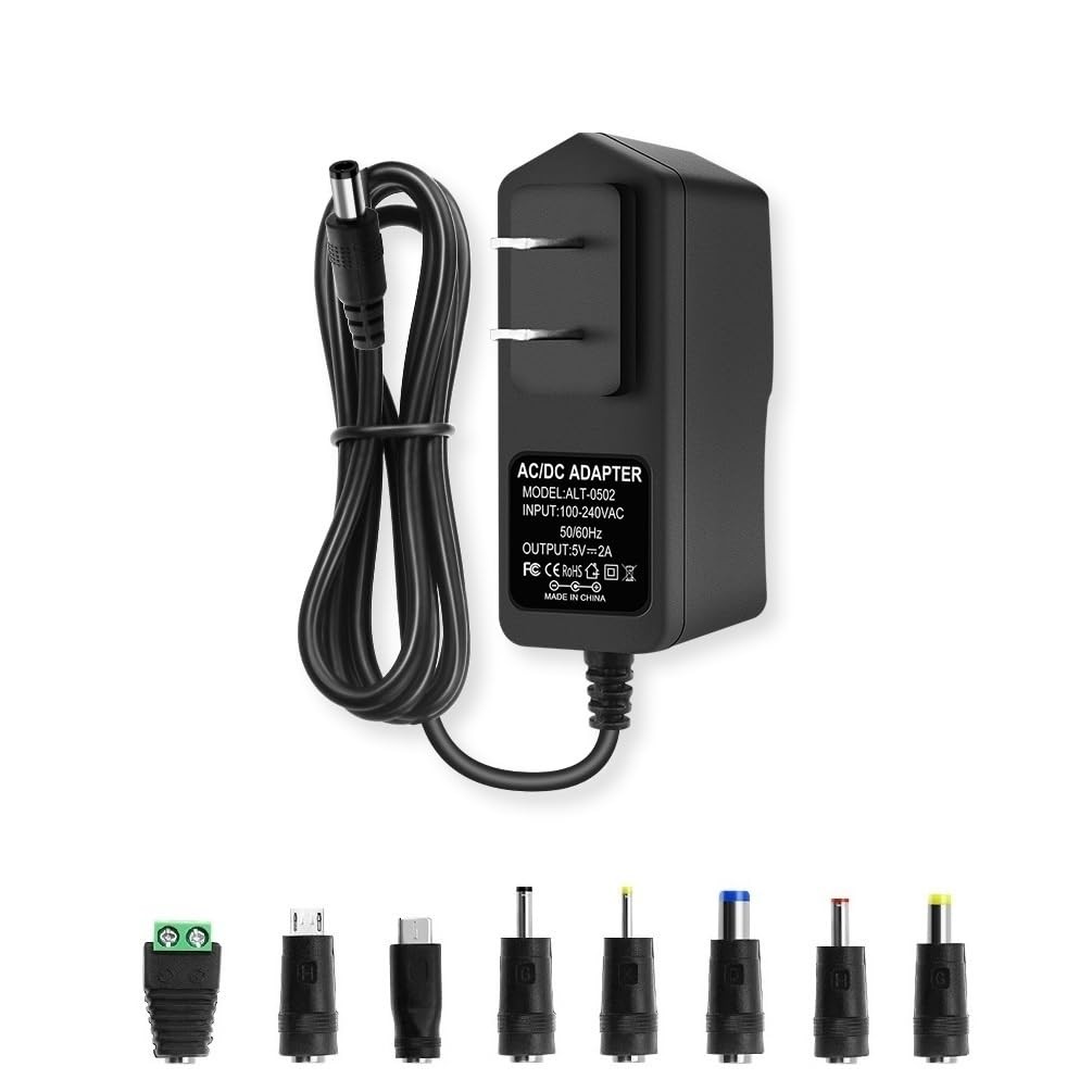 5v 2a Power Supply Adapter, Ac To Dc 5v Power Adapter Cord, 100-240 50/60hz Ac