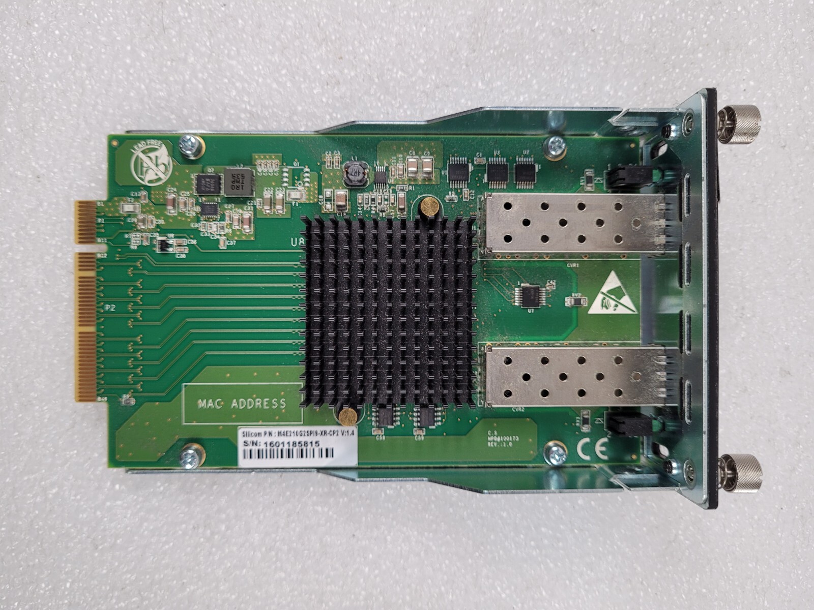 CheckPoint Dual-Port 10GbE SFP+ Switch Module P/N: M4E210G2SPI9-XR-CP2 Tested