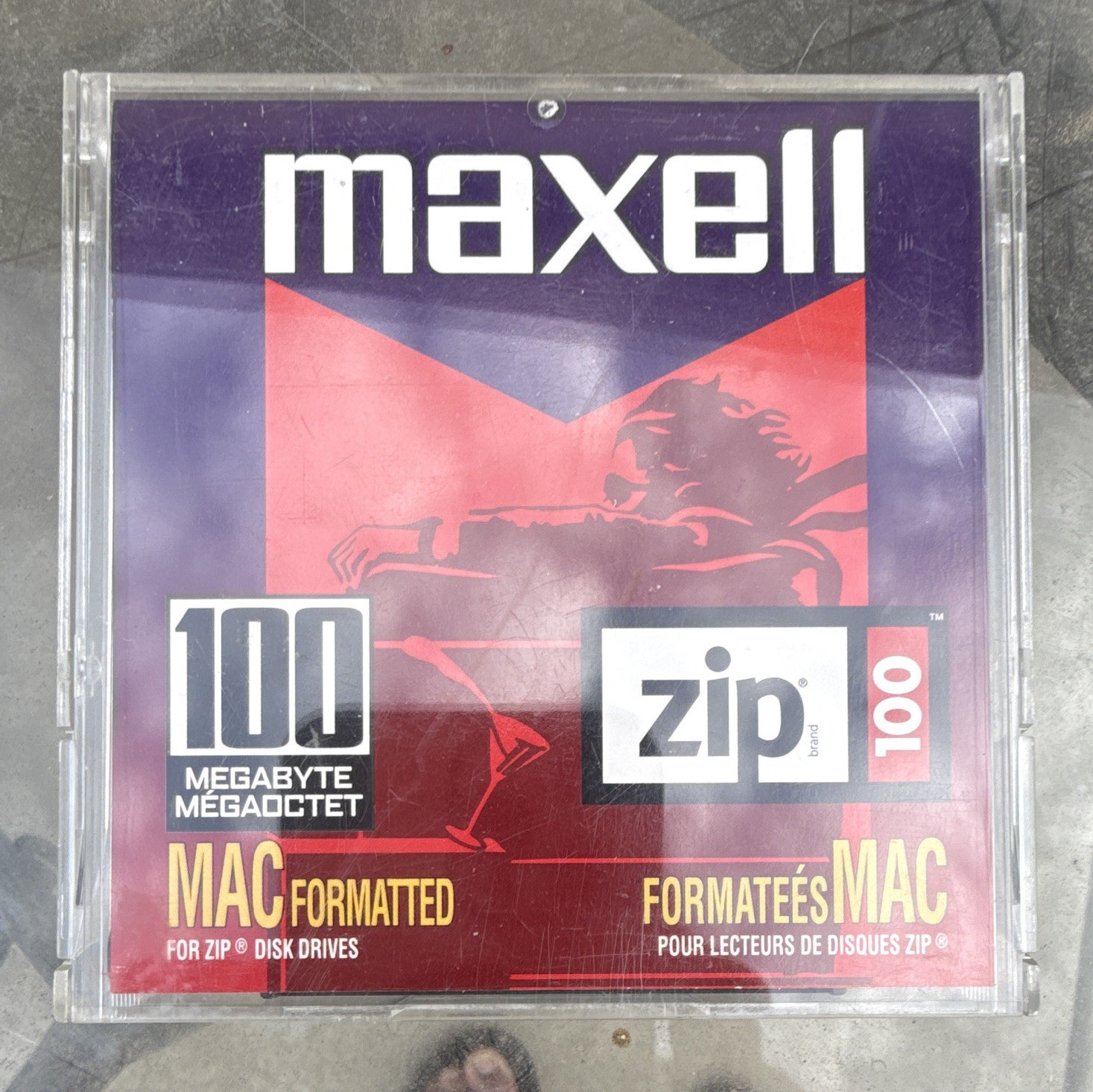 Maxell 100MB Zip Disk MAC Formatted Zip 100-MAC 580105 Jewel Case