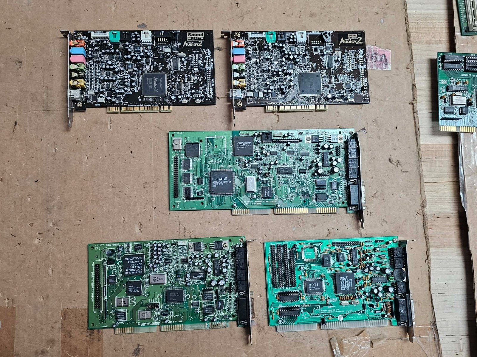 5x Lot Vintage Retro Gaming ISA PCI Sound Cards Creative MHS Audigy OPTI Value