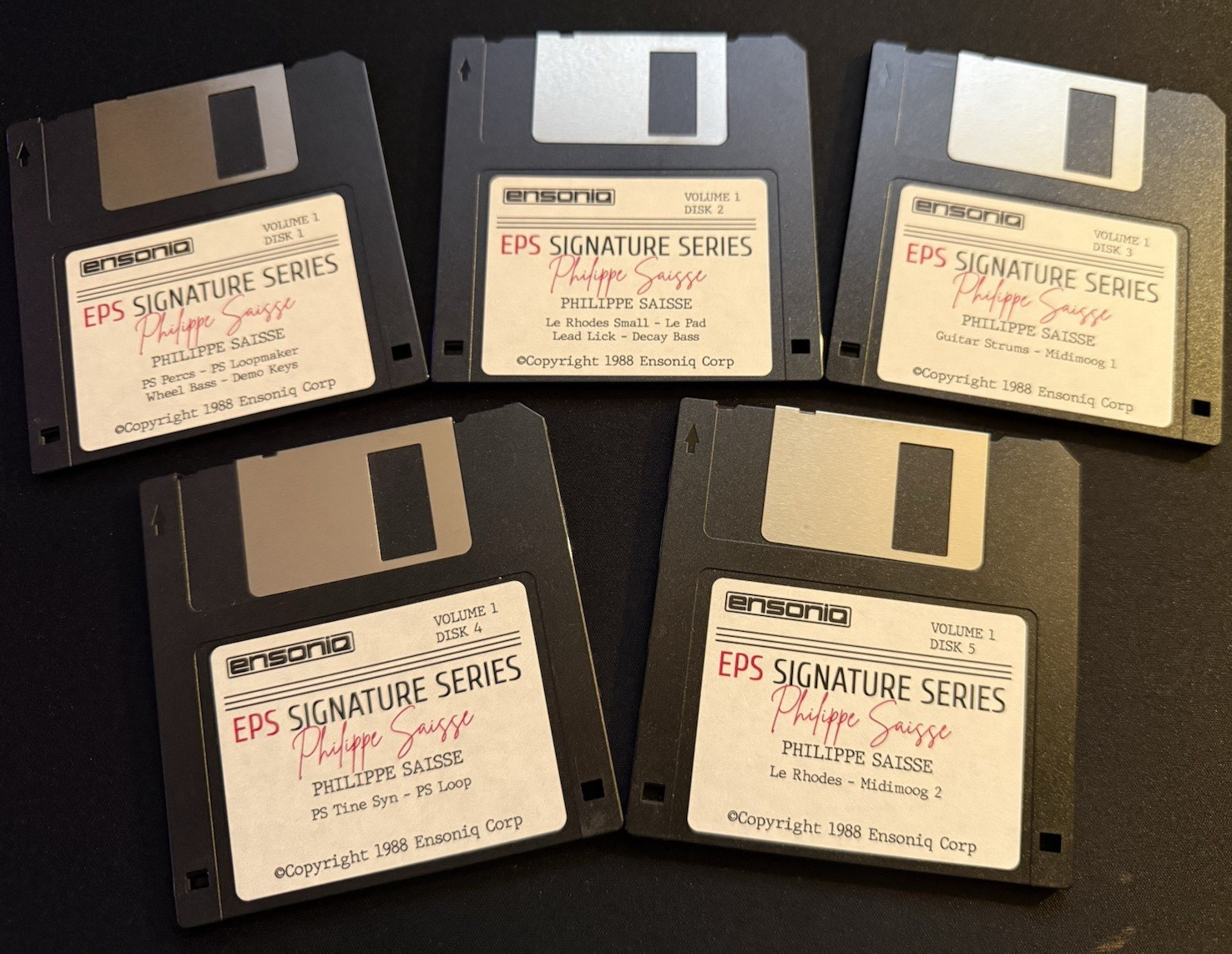Ensoniq 5 Disk Library Set - Philippe Saisse EPS Signature Series - ASR-10 - ESS
