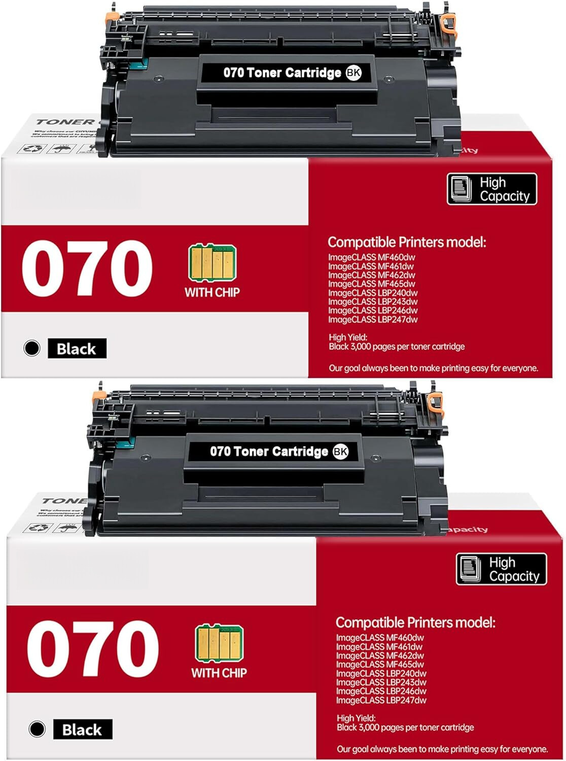 070 Toner Cartridge Compatible for Canon 070H CRG-070 for MF465dw MF462dw LBP247