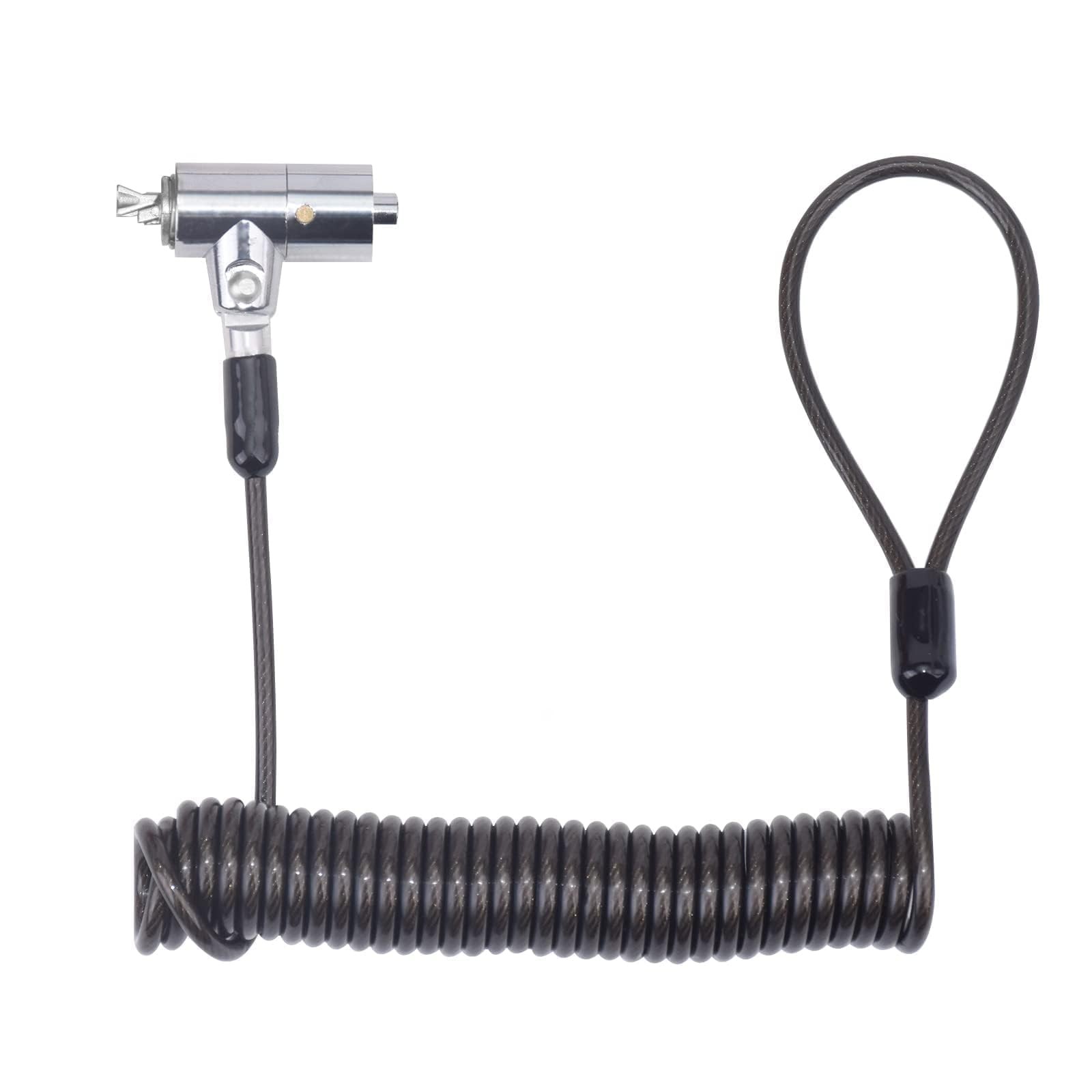 I3C 3.0 Keyed Laptop Lock Cable 5.9FT Wedge Type Slot (6x2.5mm)