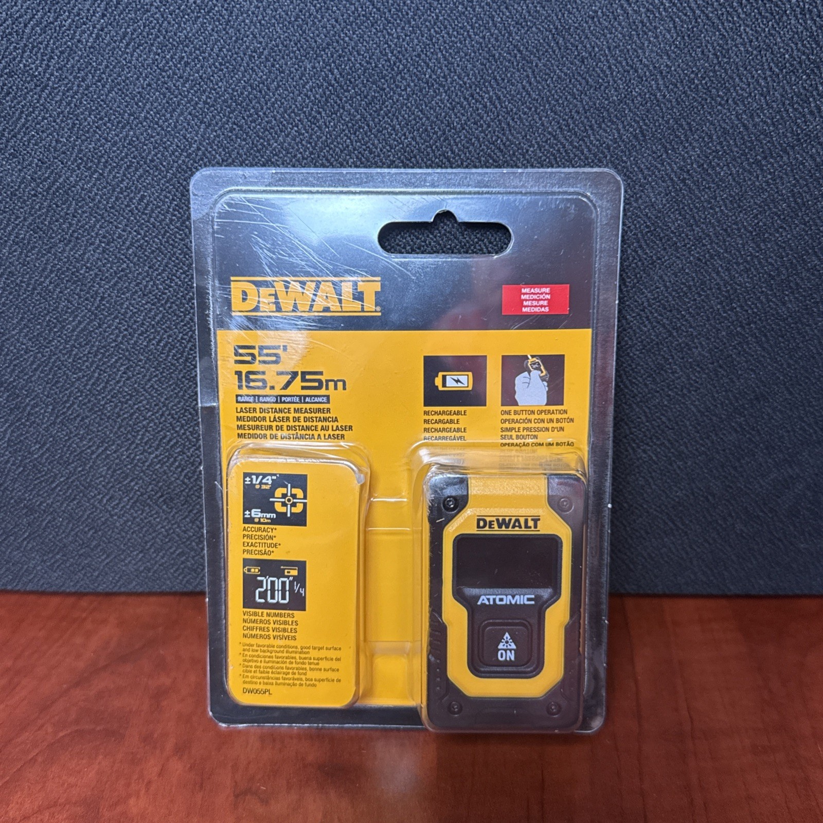 Dewalt 55’ 16.75m Rechargeable Laser Distance Measurer DW055PL (0524)