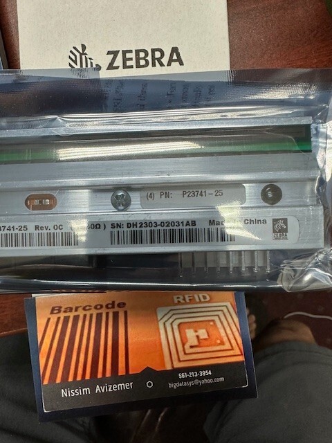 ZEBRA **ORIGINAL** P23741-25 ZE500 (4") Printhead 300DPI Head NEW **US SHIP**