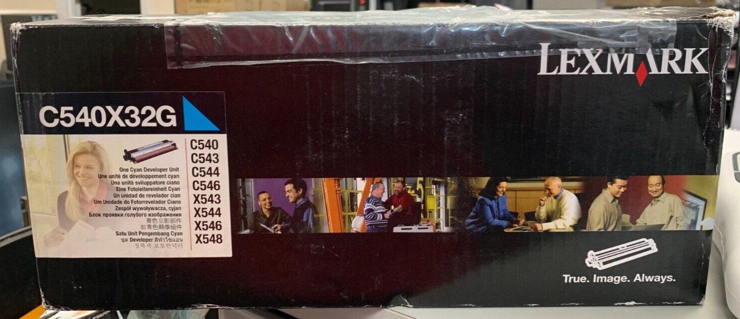 Genuine OEM Lexmark Developer Unit Toner Cyan C540X32G SEALED C540 C543 C544