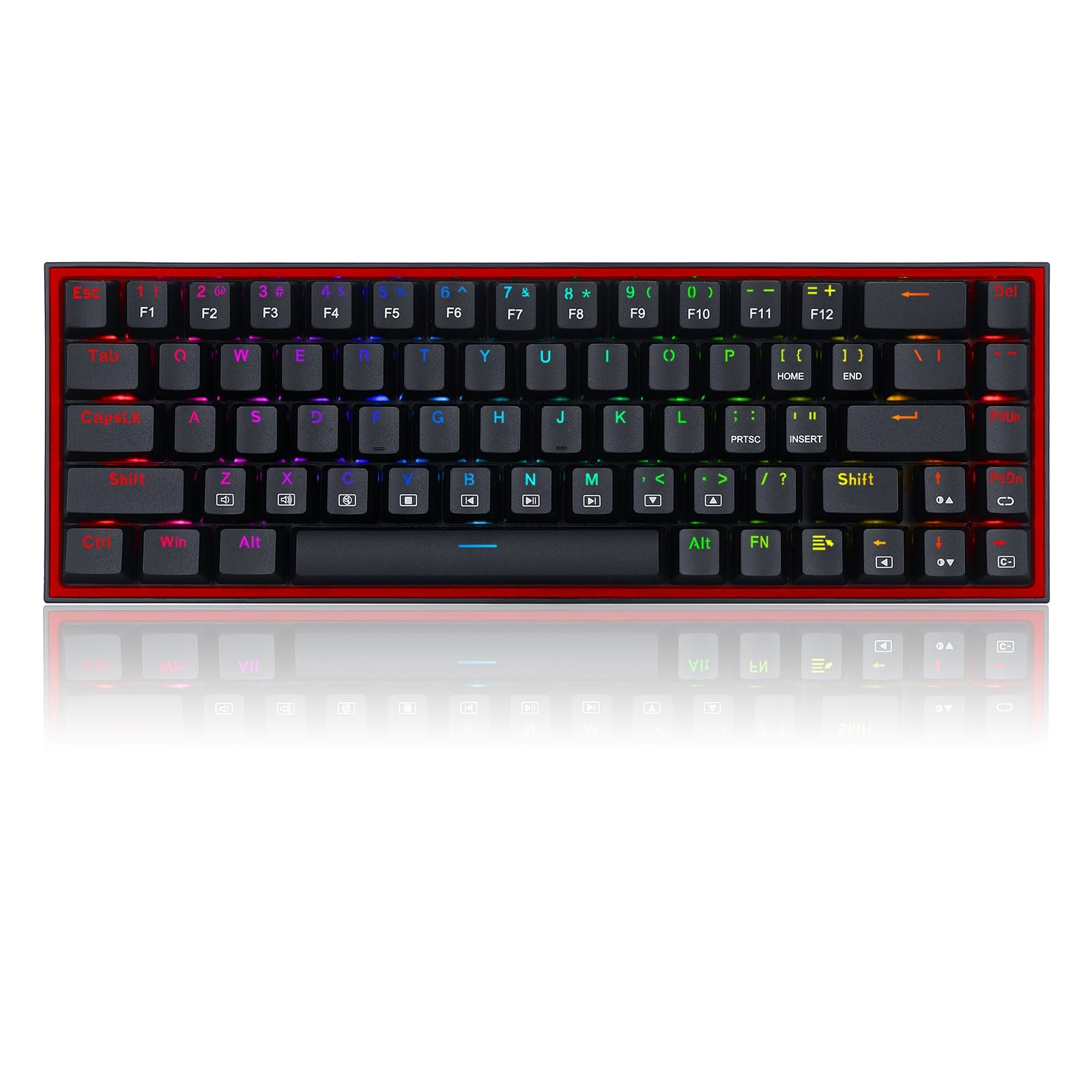 REDRAGON - K631-RGB 65% Wired Mechanical Red Switch Gaming Keyboard with RGB ...