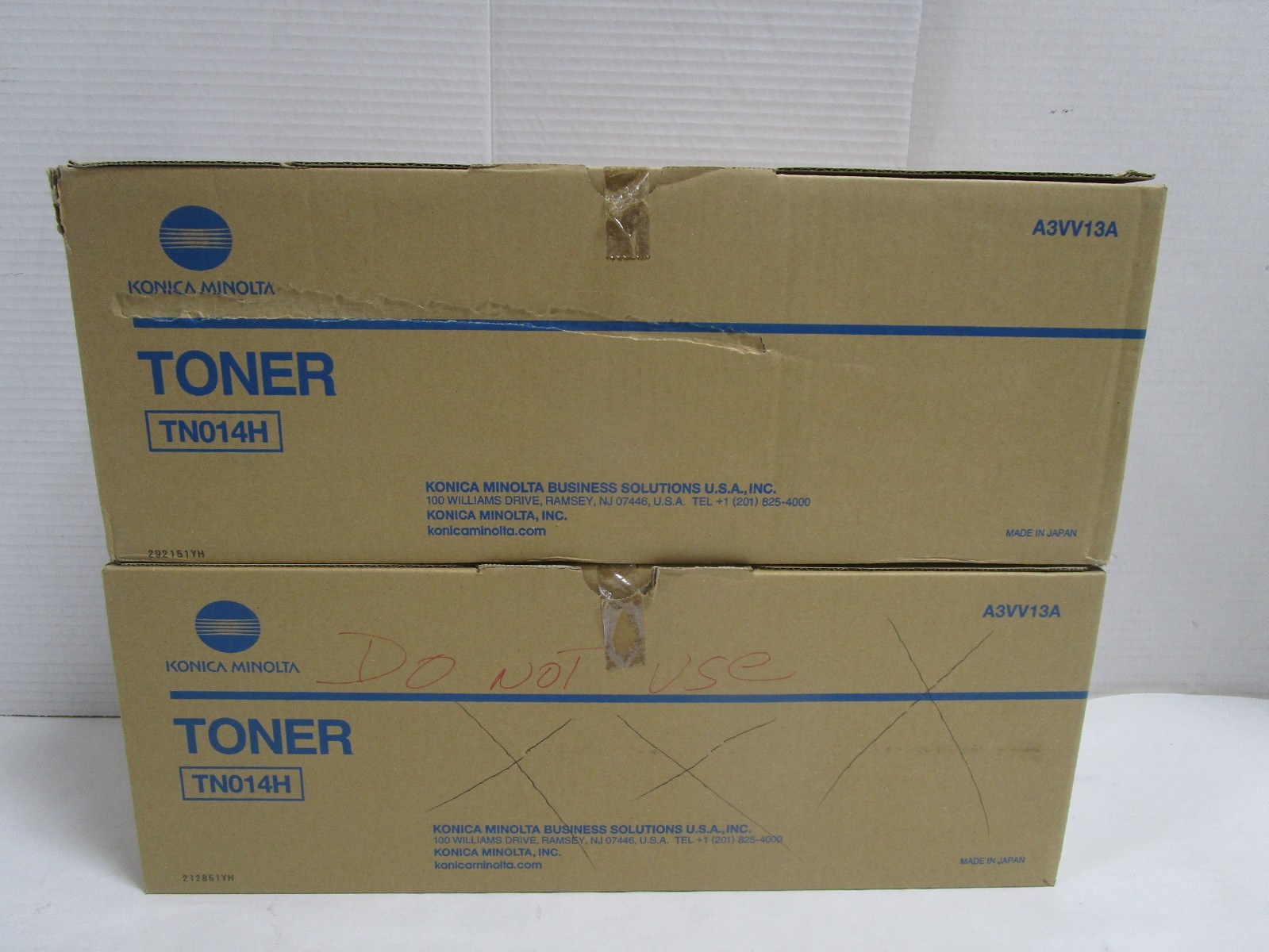 KONICA MINOLTA A3VV13A Black Toner Cartridge bizhubPRESS 1052 1250 NEW LOT OF 2