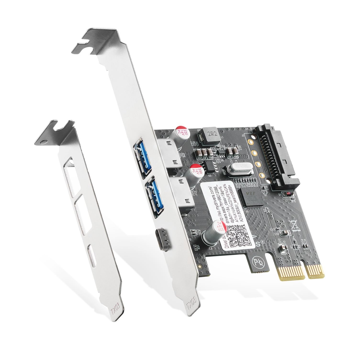 Binardat PCIE to USB 3.0 Expansion Card, 2 Type-A and 2 TYPE-A + 1 TYPE-C