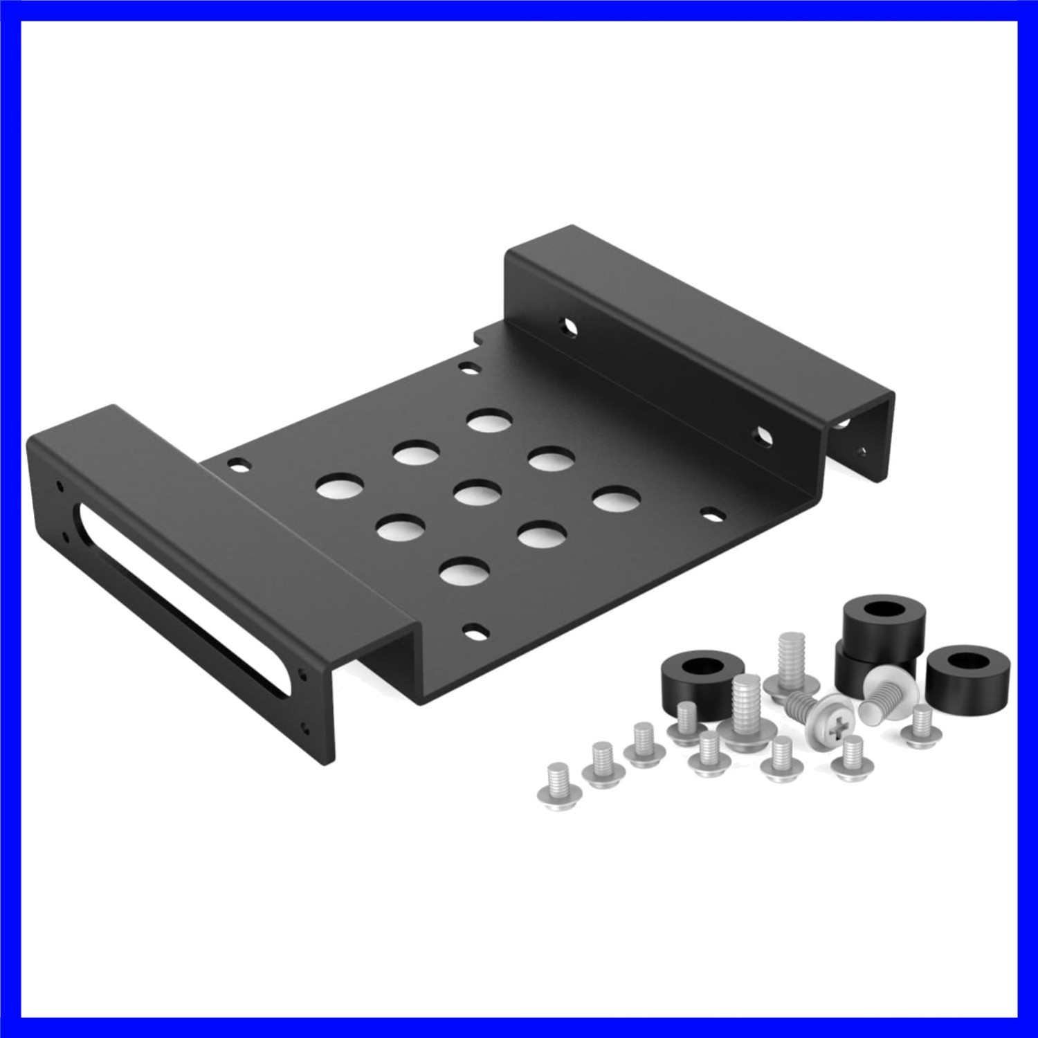 Aluminum 5.25 Inch to 2.5/3.5 Inch Hard Drive Mount Kit with Shock Absorption