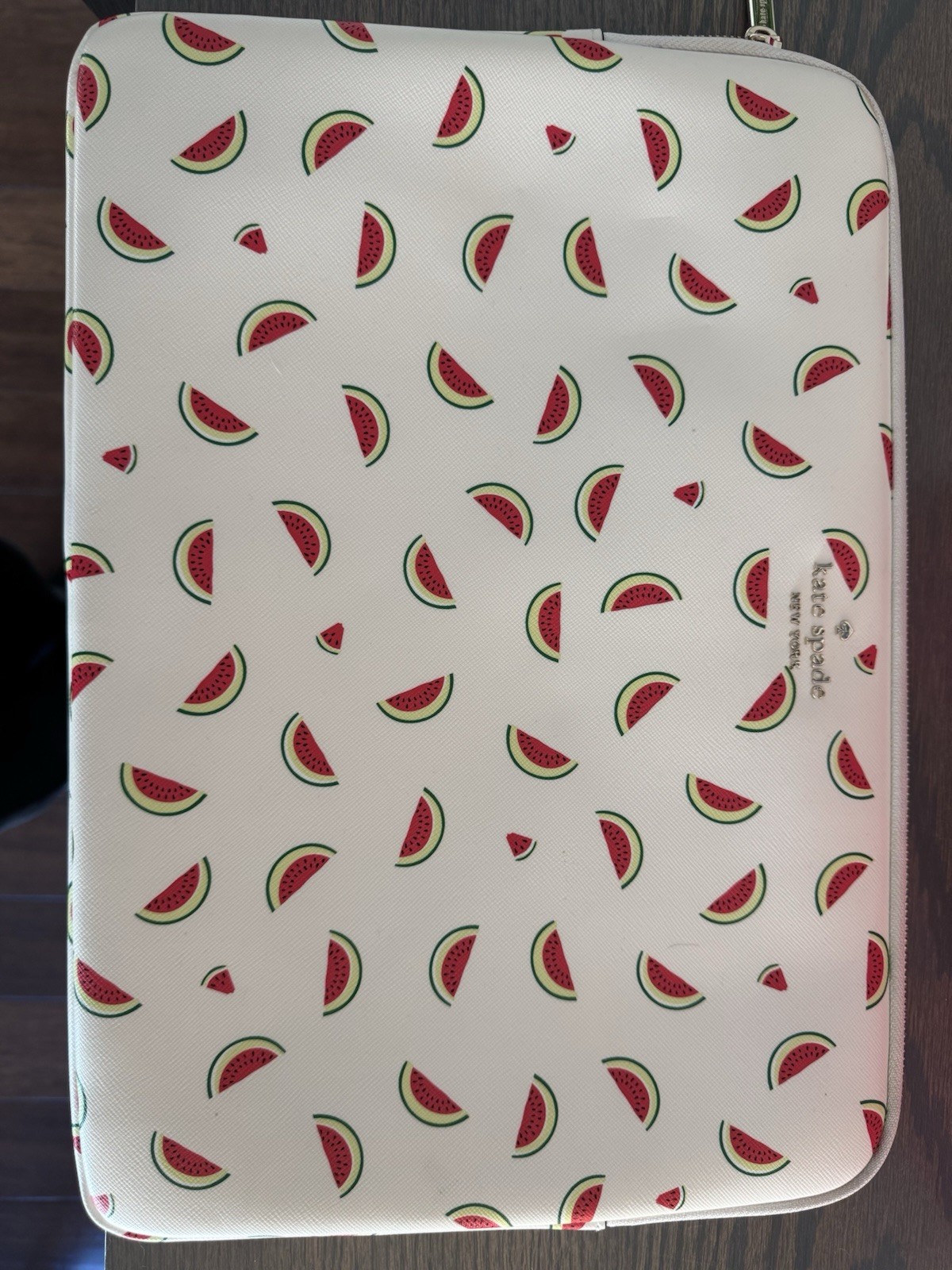 Kate Spade Cream With Watermelon Theme Laptop Sleeve Used Great Condition  16 in
