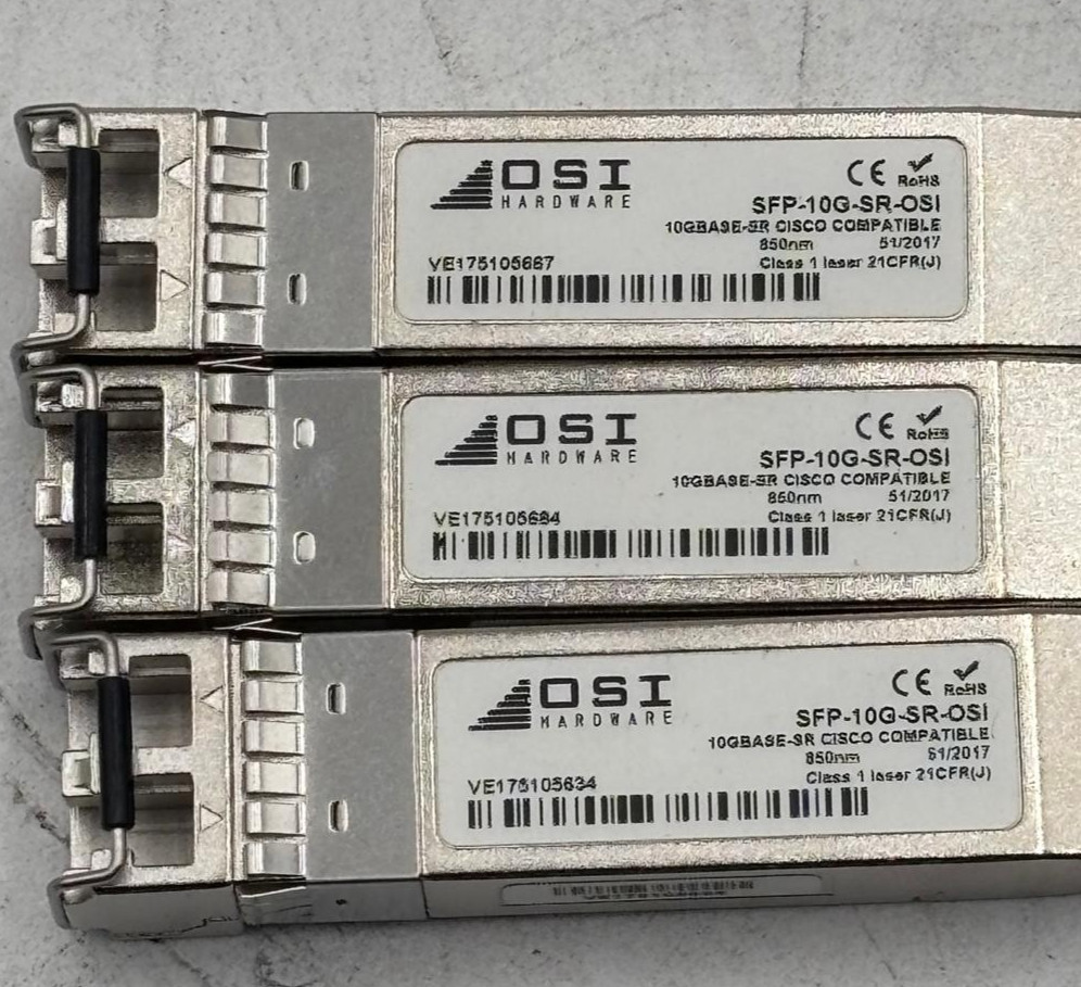 Lot of 3 OSI SFP+ Transceivers SFP-10G-SR-OSI