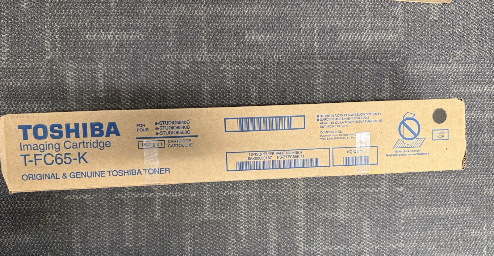 Toshiba T-FC65-K Black Imaging Cartridge Factory Sealed Unopened