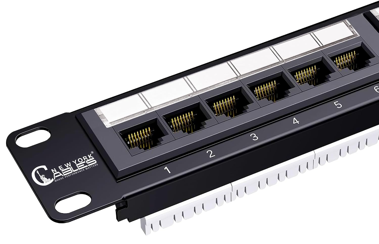 Cat5e/Cat6 24 Port Patch Panel Rack Mount - Wire Management RJ45 UTP 110 Type 1U