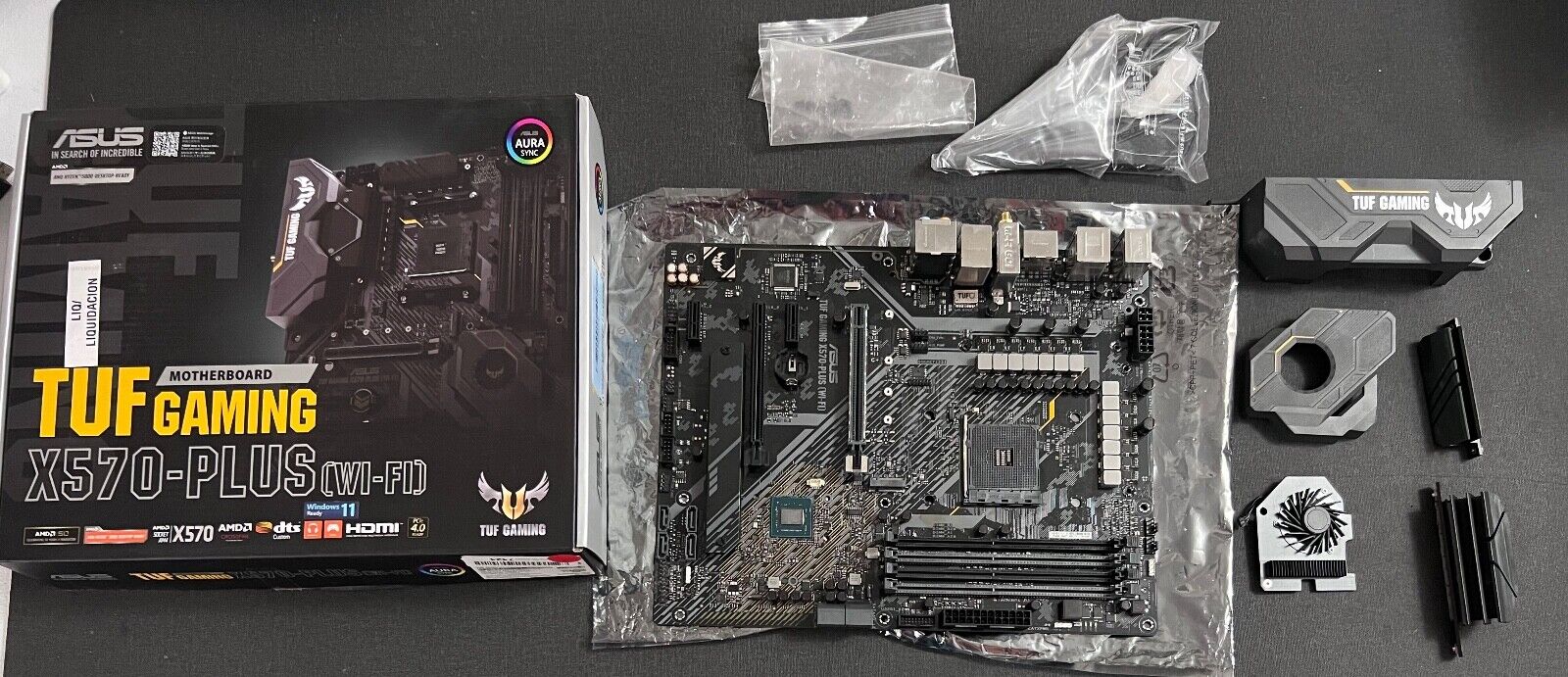 As-is Untested ASUS AM4 TUF Gaming X570-Plus (Wi-Fi) ATX Motherboard With PCIe