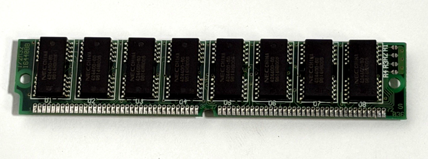 Vintage NEC 8MB 72-Pin SIMM RAM Memory Module 60ns FPM 2Mx32 424400-60 Retro PC