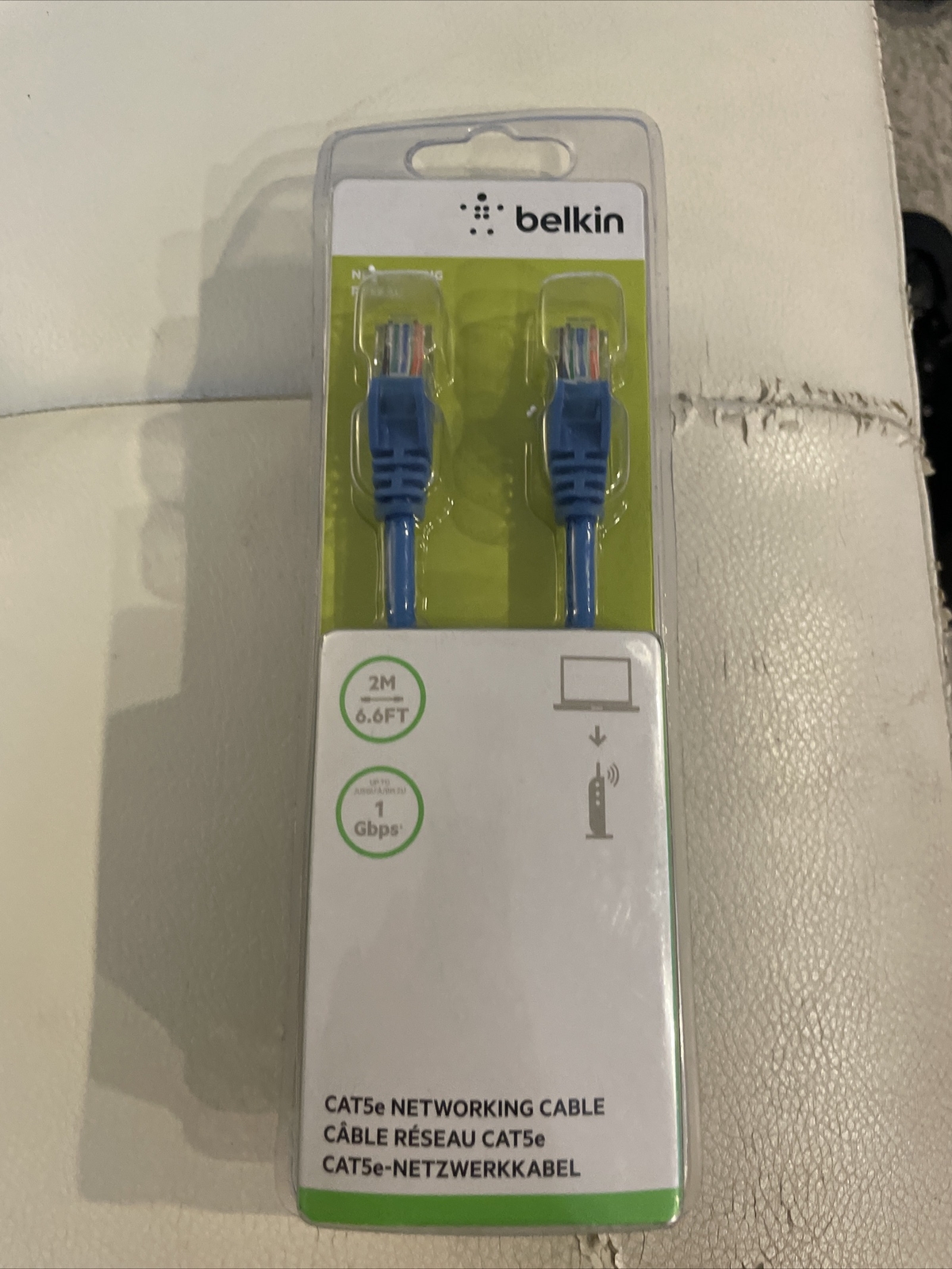 Belkin Cat5e Networking Cable 2M 6.6ft Blue Ethernet Cable 1 Gbps
