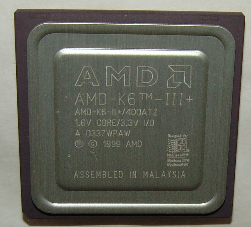 AMD K6-III+ 400 ATZ 1.6V Super Socket 7 K6-3+ CPU works fine at 550Mhz at 2.2V