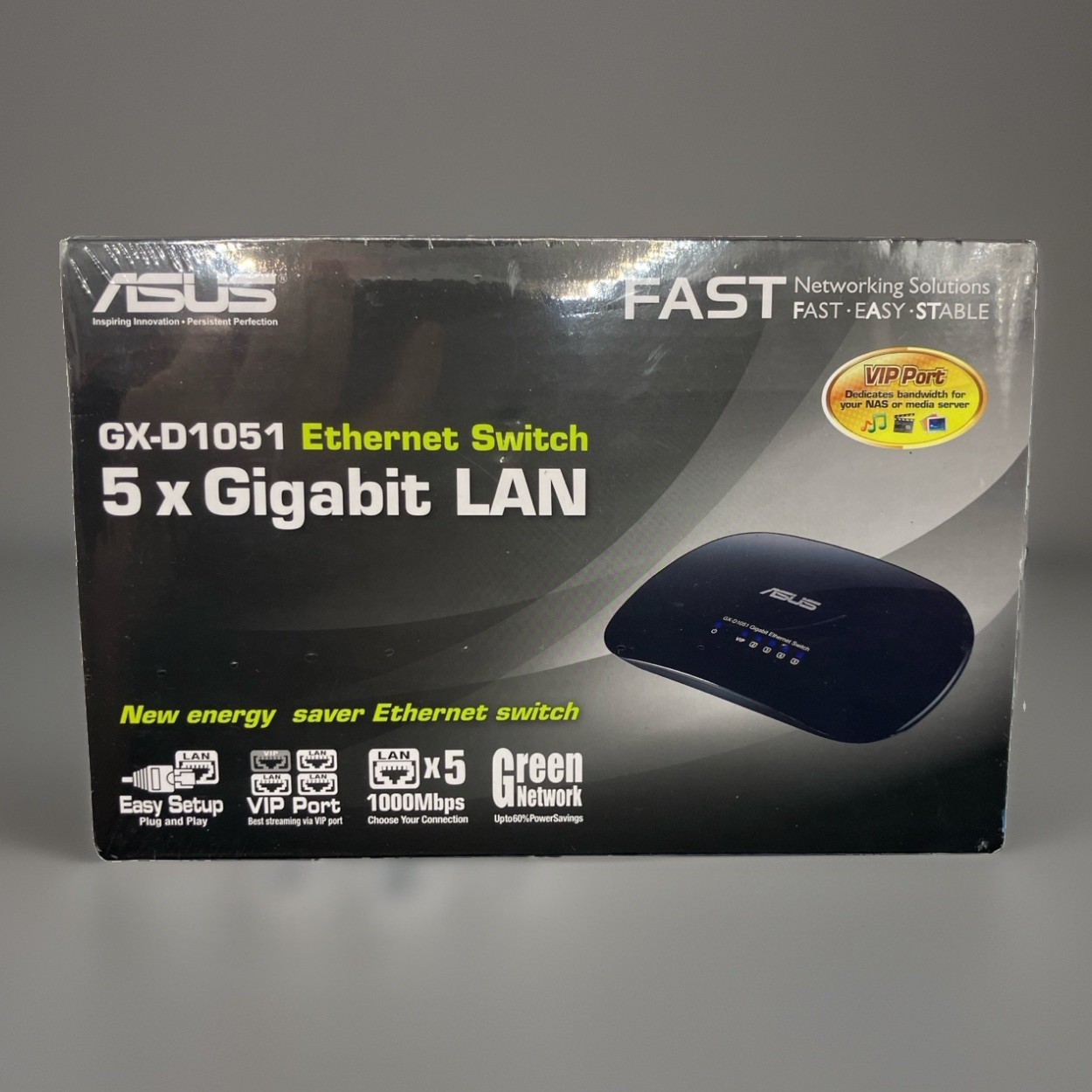 Asus 5-Port Gigabit Ethernet Switch Power Saving NIB (GX-D1051 V3)  NEW RARE