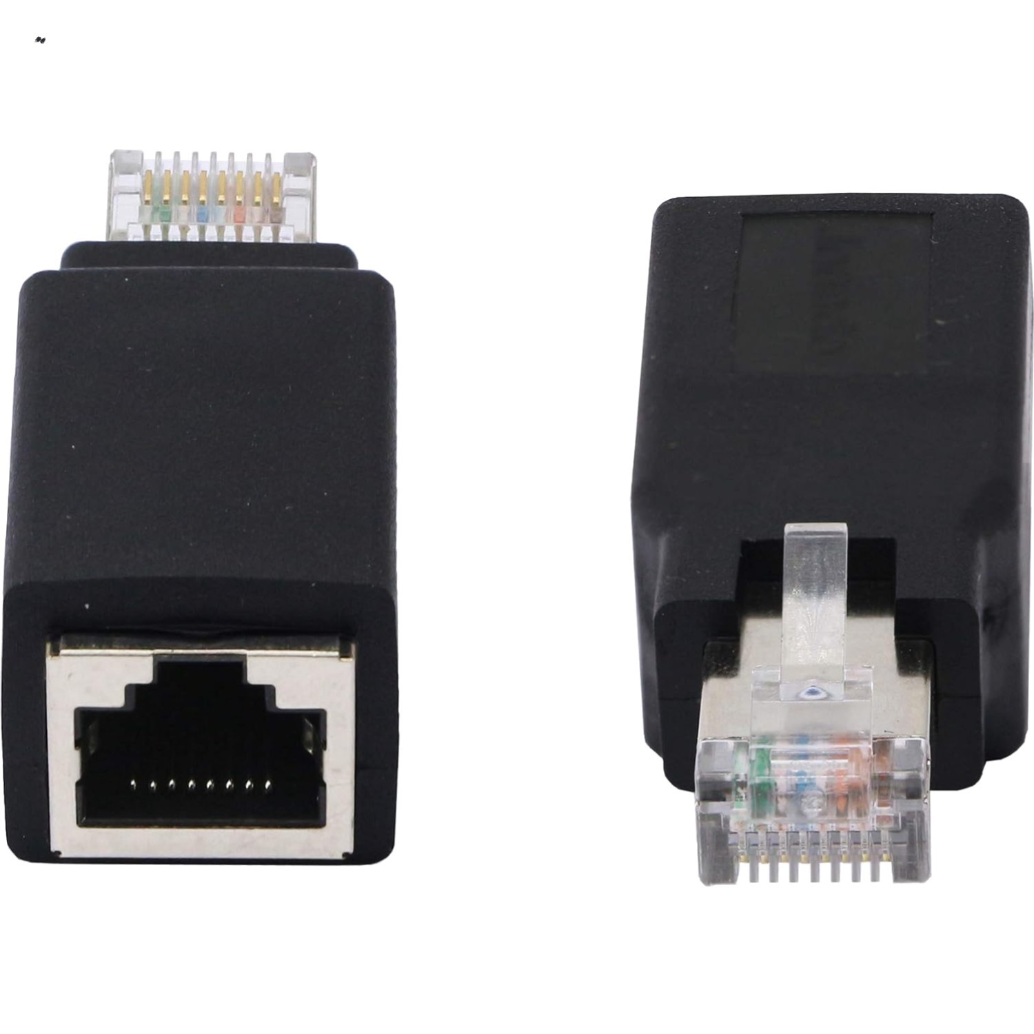 Cat5/Cat6 Compatible RJ45 Ethernet Crossover Adapter 2-Pack - High Quality 8P8C