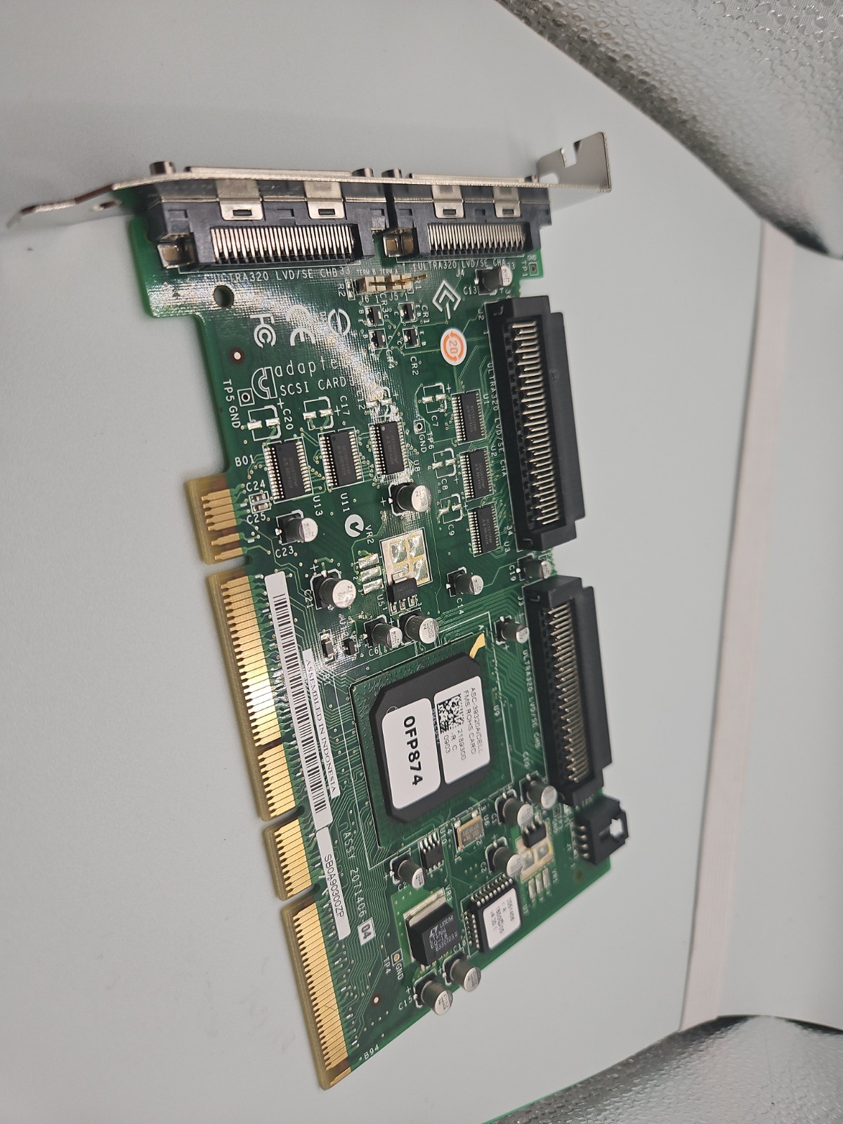 Dell 0OFP874 Adaptec Ultra DUAL Channel 320 SCSI FMS ROHS Card ASC-39320A