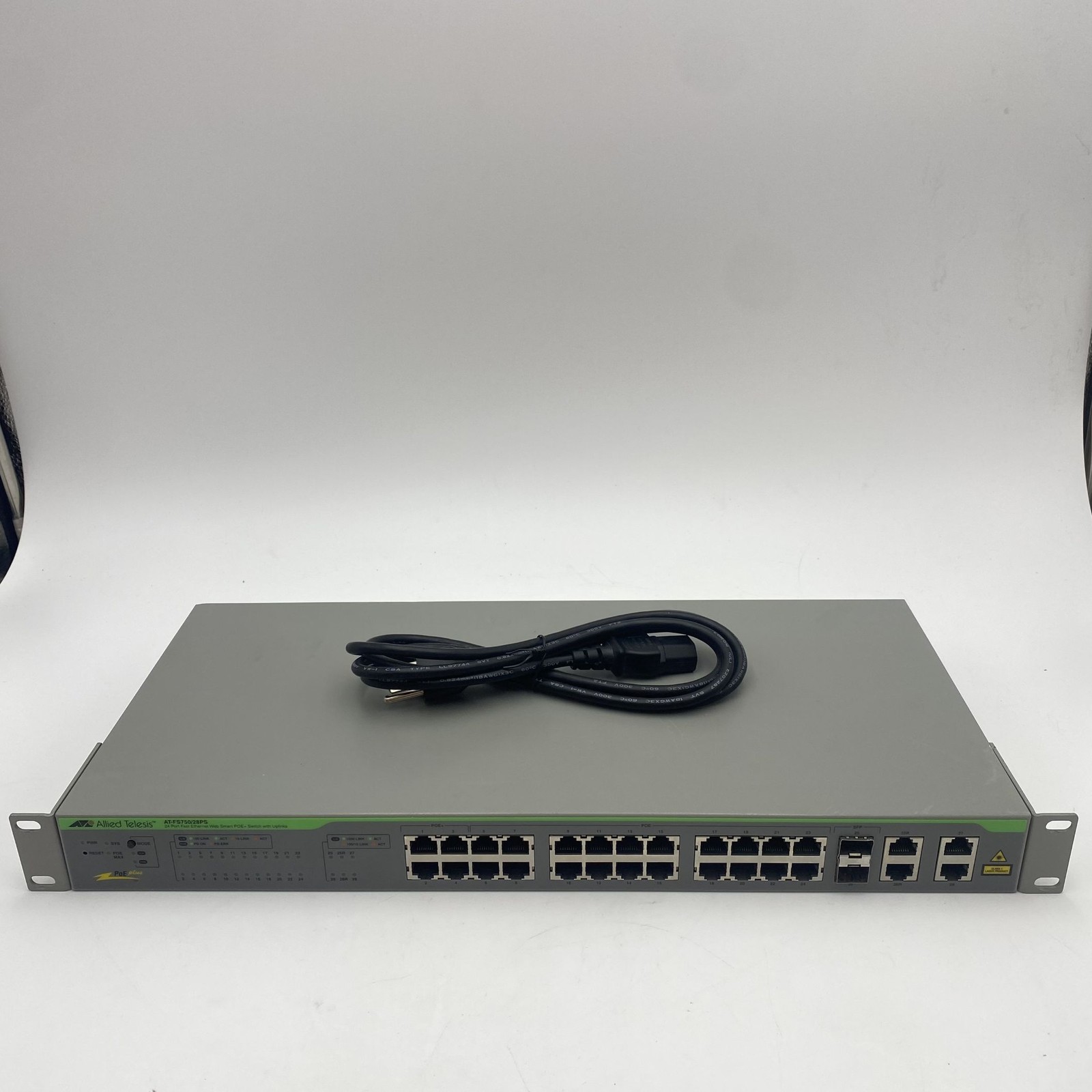 Allied Telesis 24 Port Fast Ethernet Web Smart POE+ Switch AT-FS750/28PS