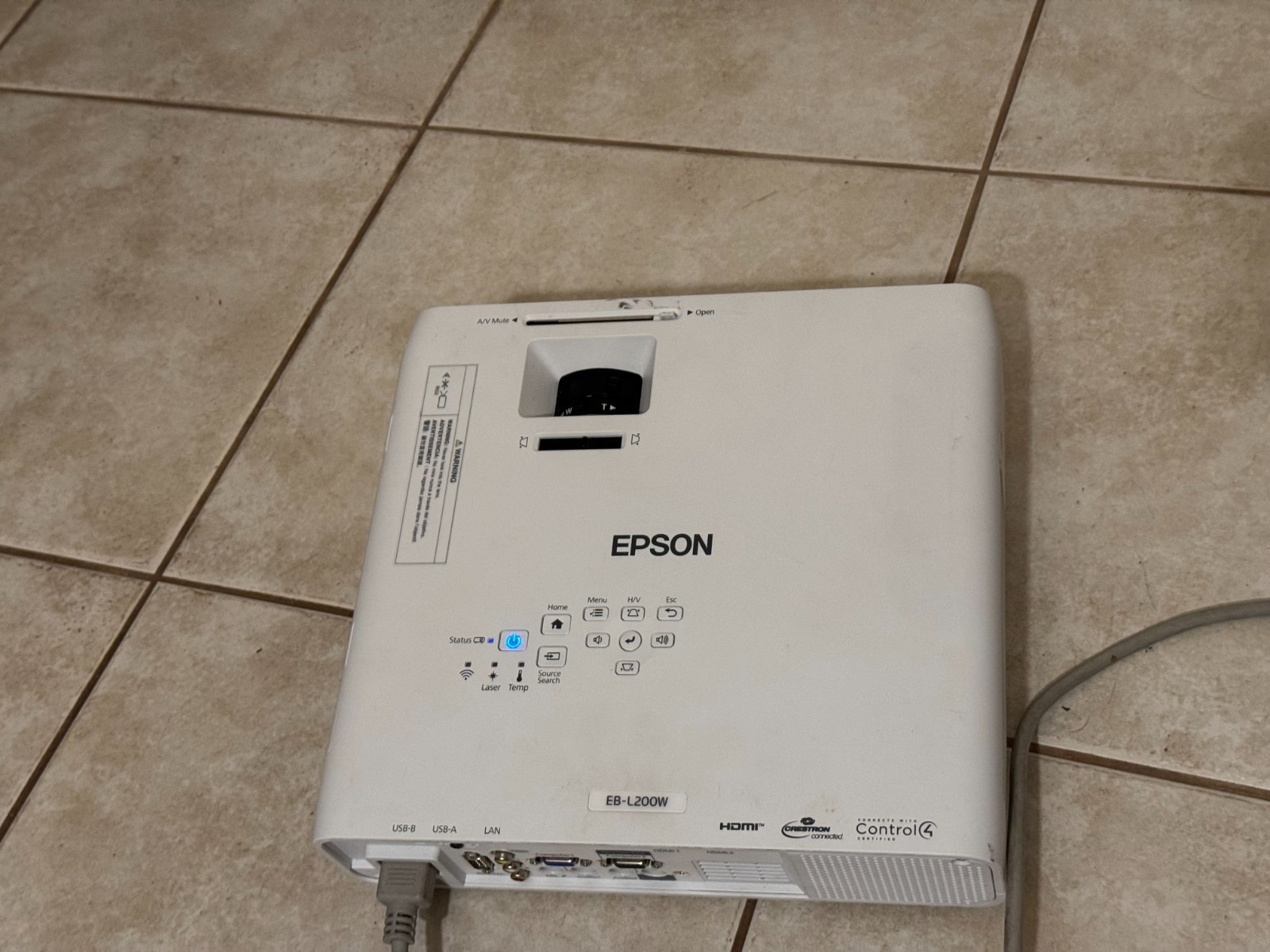 Epson PowerLite EB-L200W H991A  Laser Projector  with defect  No remote