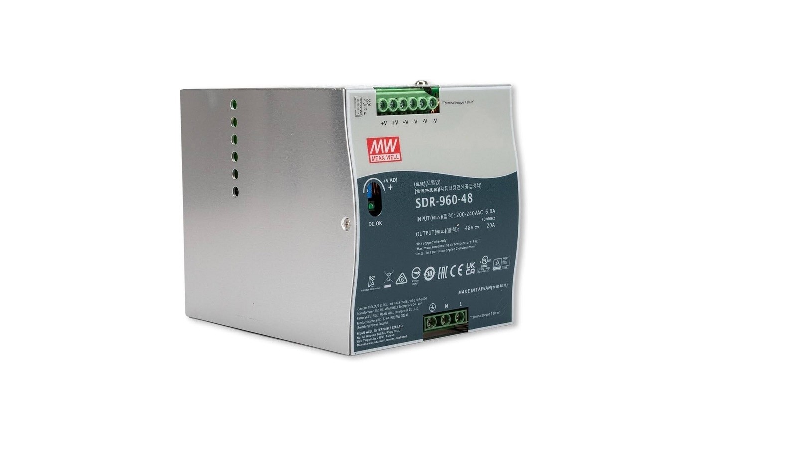 Extreme Isw AC-DC Power Supply 960W Output DIN Rail 30/70C ISW-AC-DC-PS-960W