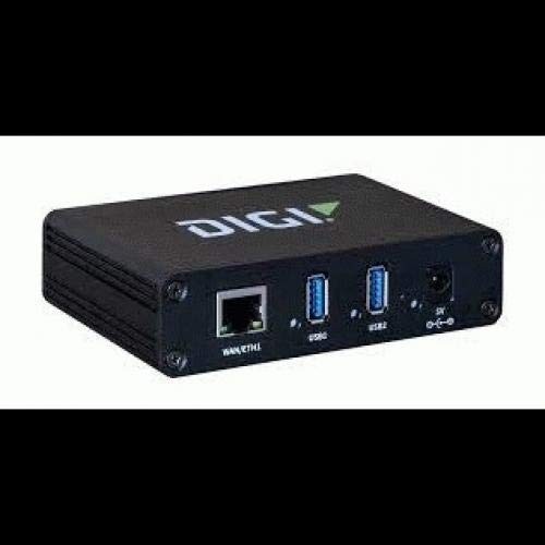 Digi AW02G300 USB/Ethernet Hub 2 USB 1 RJ-45 Gigabit