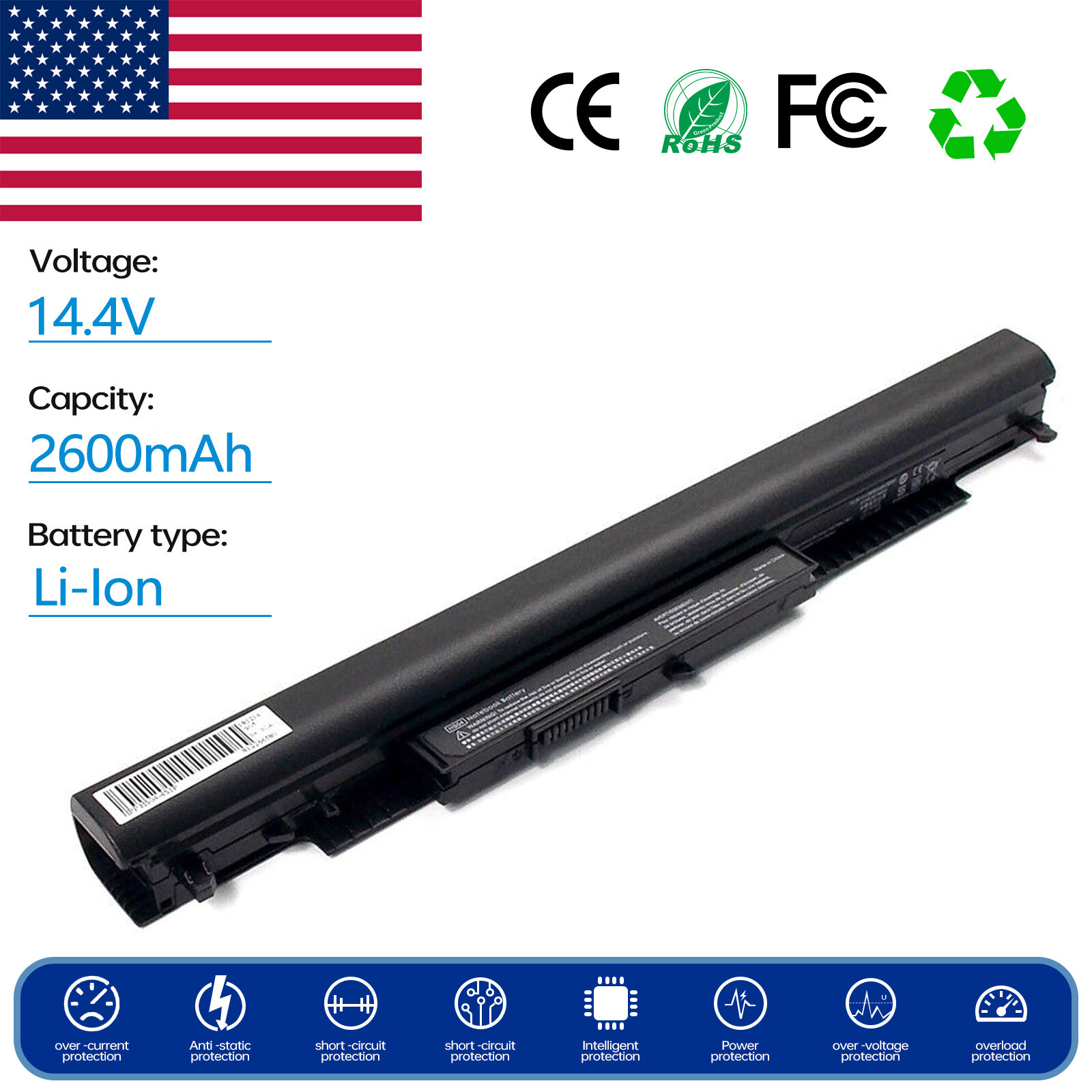 Battery for HP 14-AF122AU 15-AC028DS 15-AC028CA 15-AC027TU 14-AF117AU 15-AC023DS