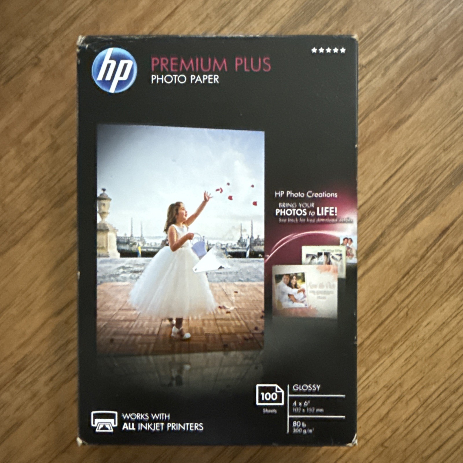 NEW HP Premium Plus Photo Paper, Glossy, 4x6, 100 count Instant Dry CR668A