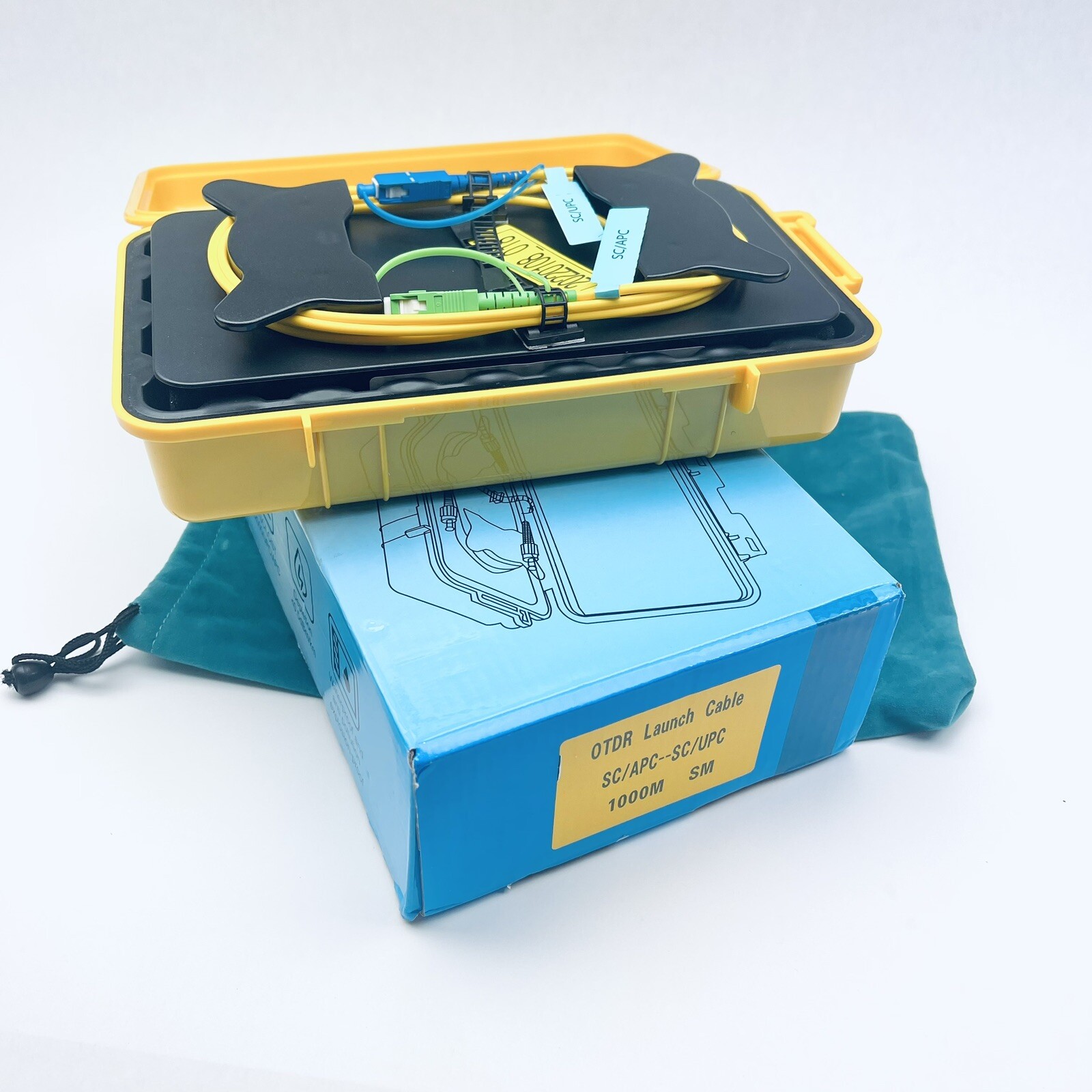 FIBER OPTIC OTDR LAUNCH CABLE BOXSIGLEMODE SC/APC - SC/UPC 1000M SM 