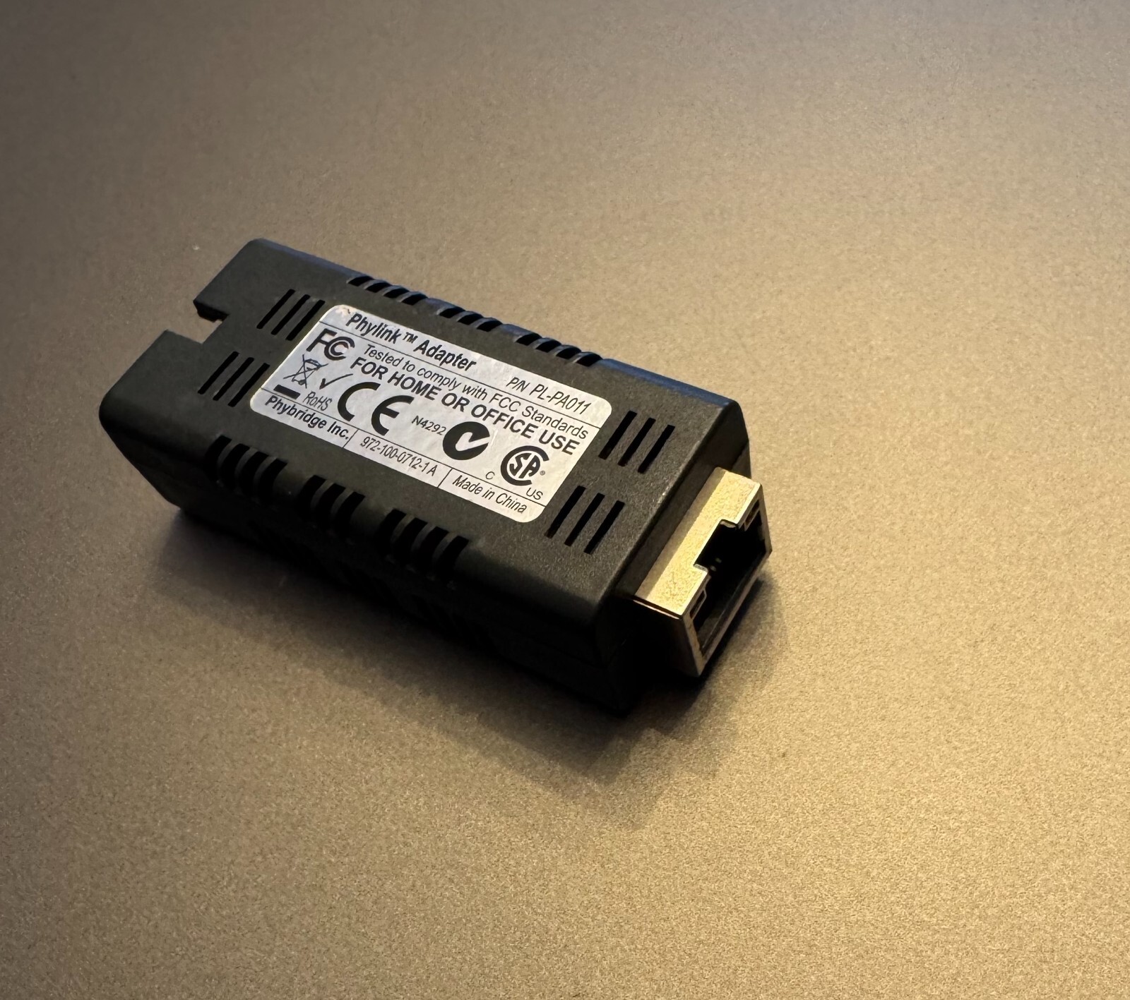 Phybridge Phylink Adapter PL-PA011 Media Converter 10Mb LAN RJ11 to RJ45