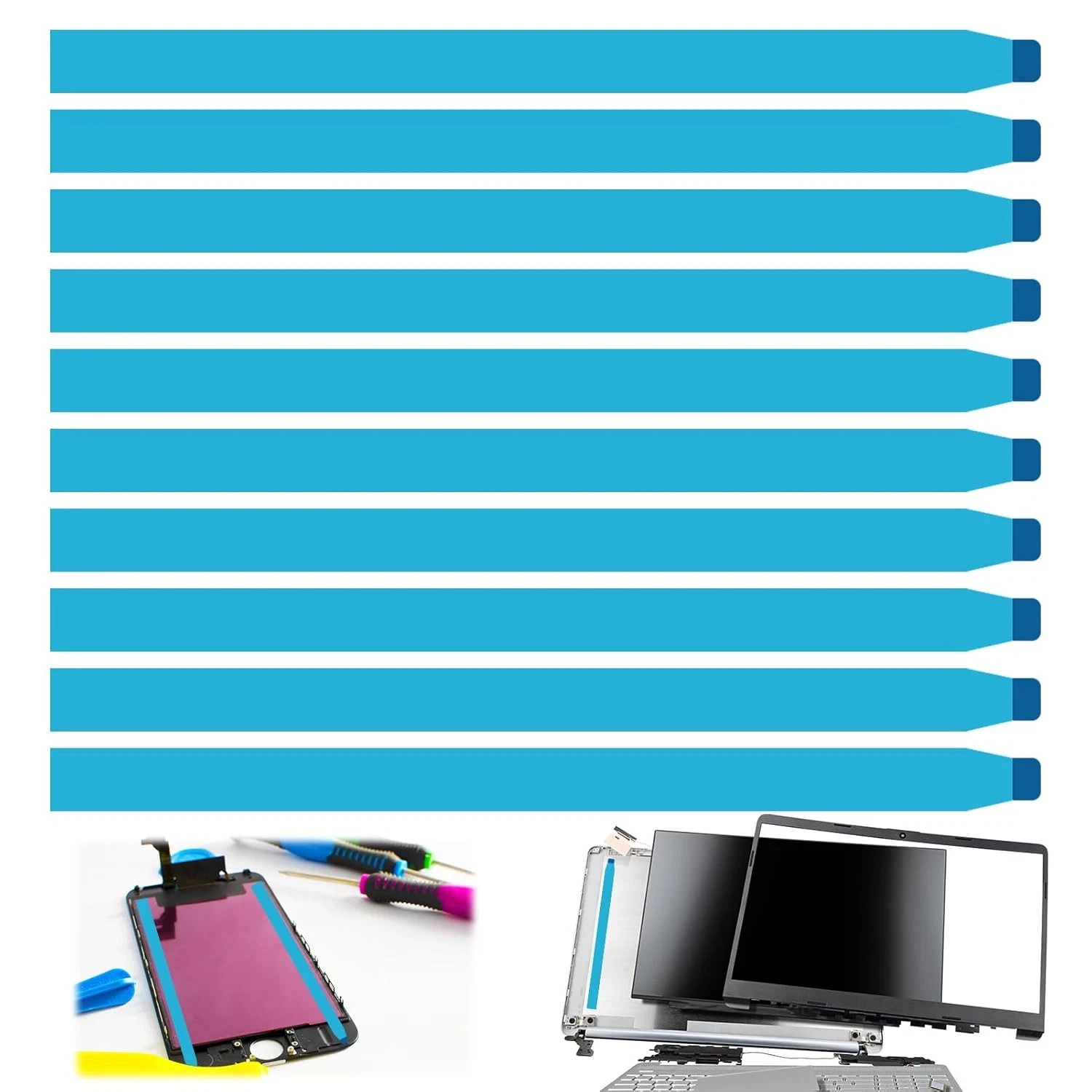 10Pcs Laptop Screen Double Sided Tape Replacement for Laptop LCD LED Screen - Ea