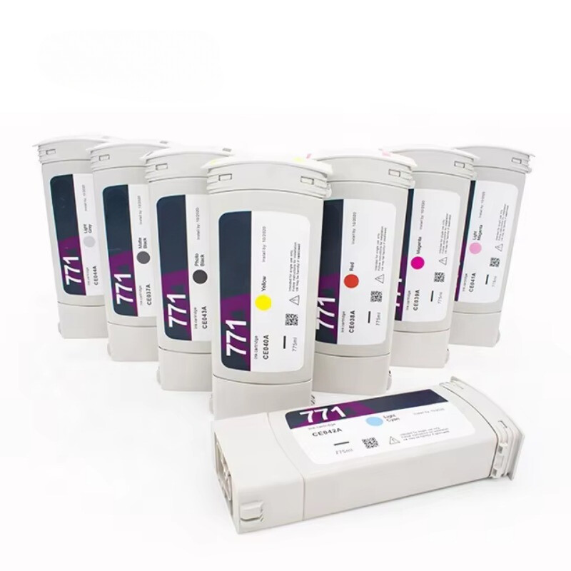 8PC/SET For HP 771 Compatible Ink Cartridge For HP Designjet Z6200 Z6600 Z6800