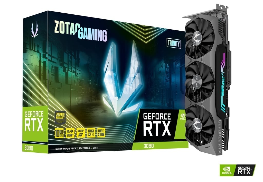 ZOTAC GAMING GeForce RTX 3080 Trinity 10GB GDDR6X Graphics Card - ZT-A30800D-10P