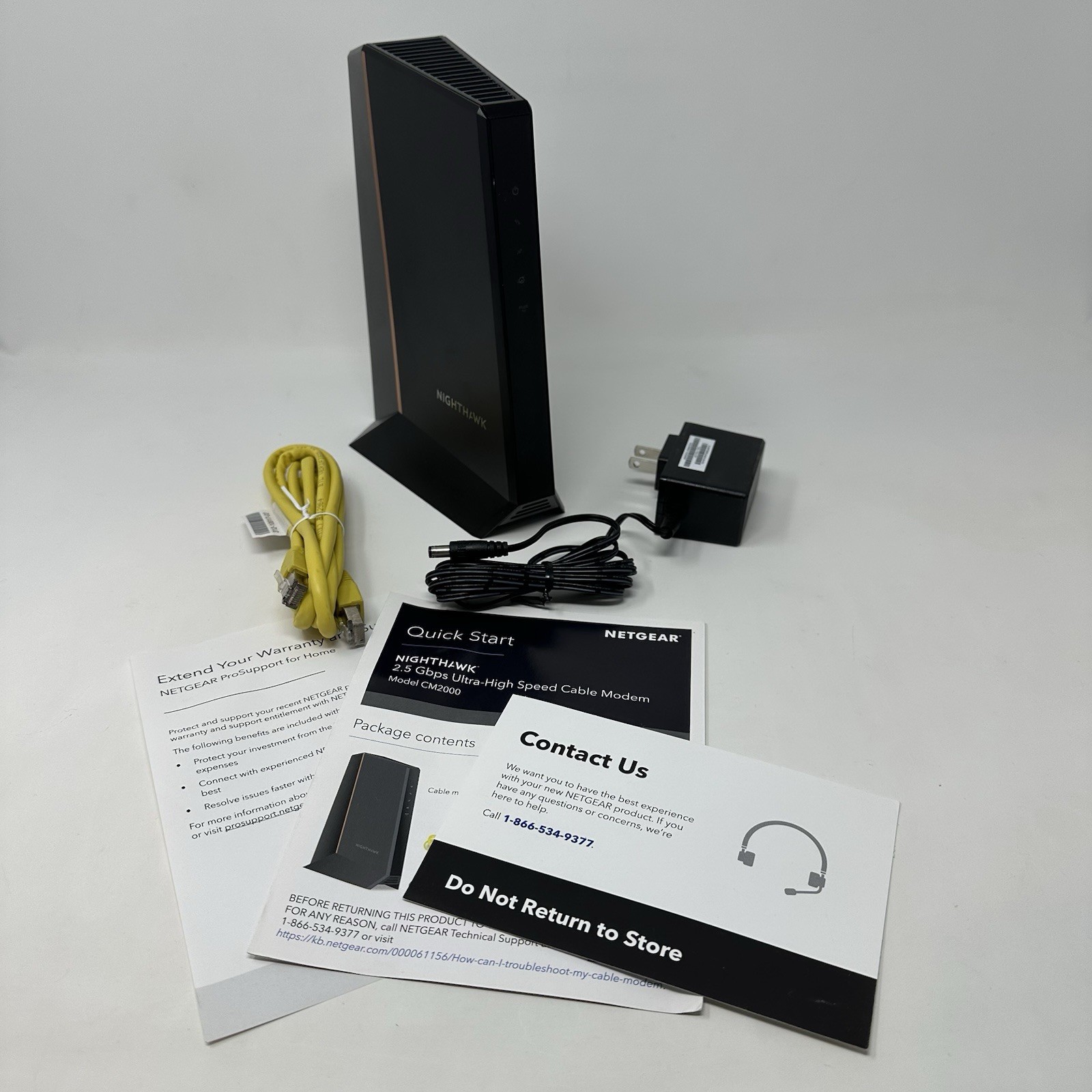 NETGEAR Nighthawk Multi-Gig Cable Modem (CM2000-100NAR) w/ Power Cable FAST SHIP