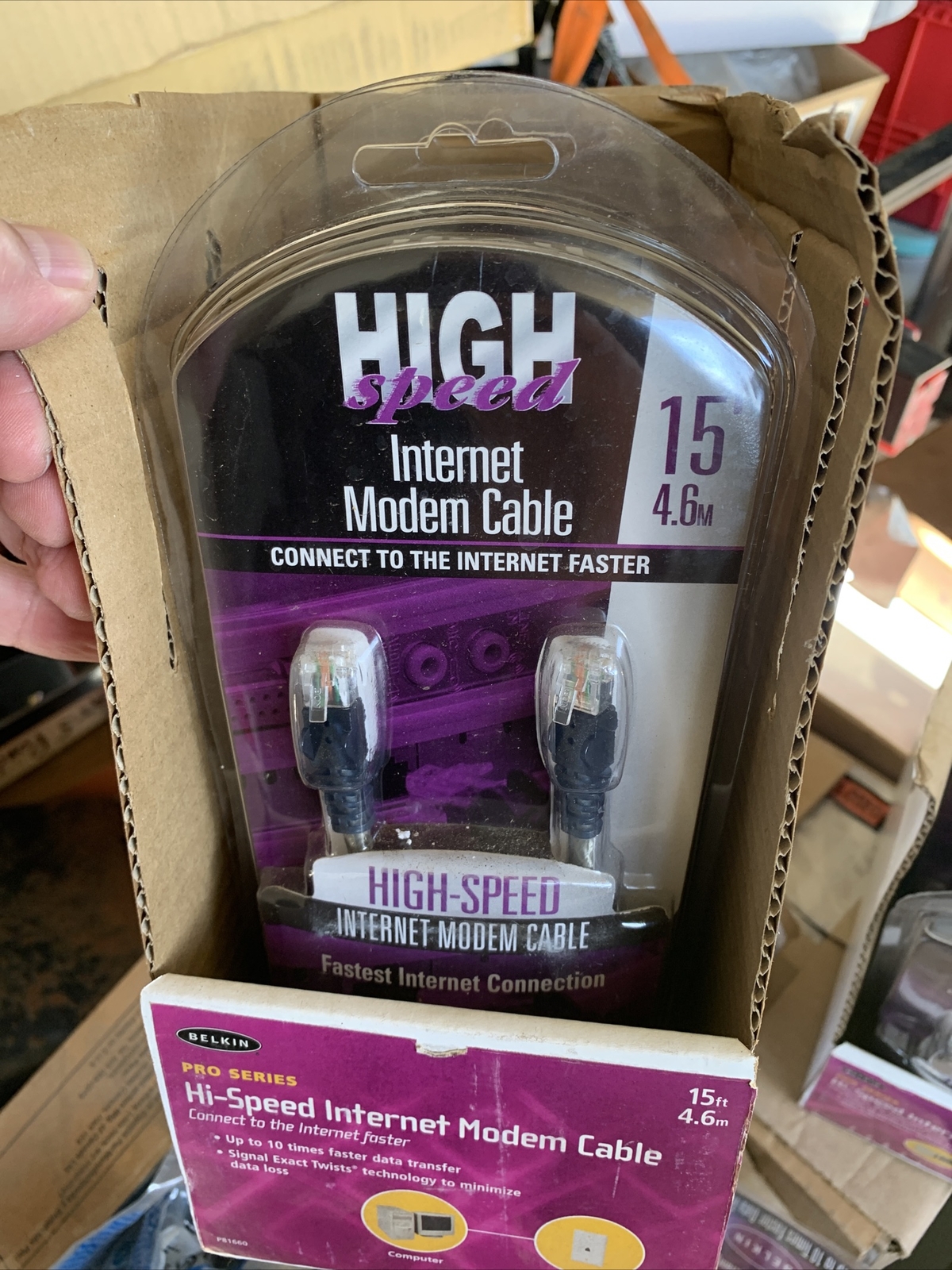 NWT Belkin High-Speed Internet Modem Cable, 15 ft feet. F3L900-15-ICE-S