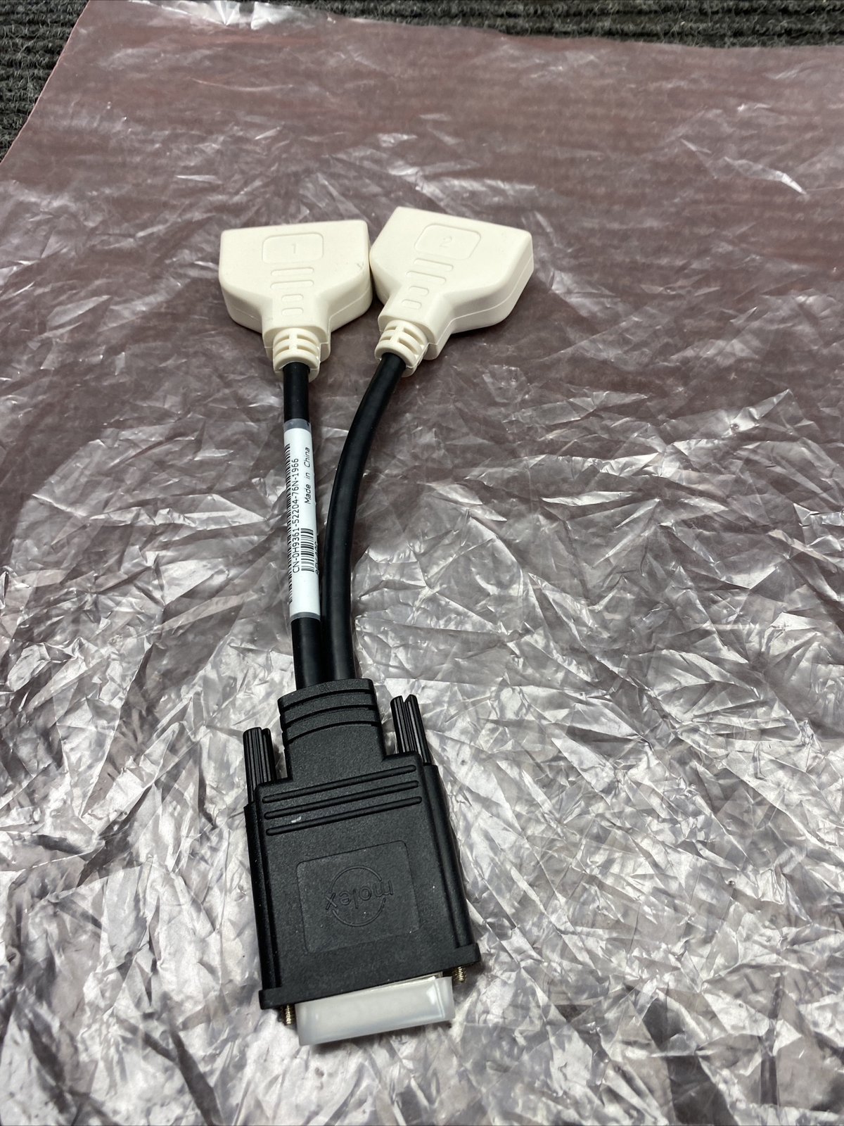 NOS DELL 0J9256 Dual DVI-to-VGA  Y Splitter Cable 