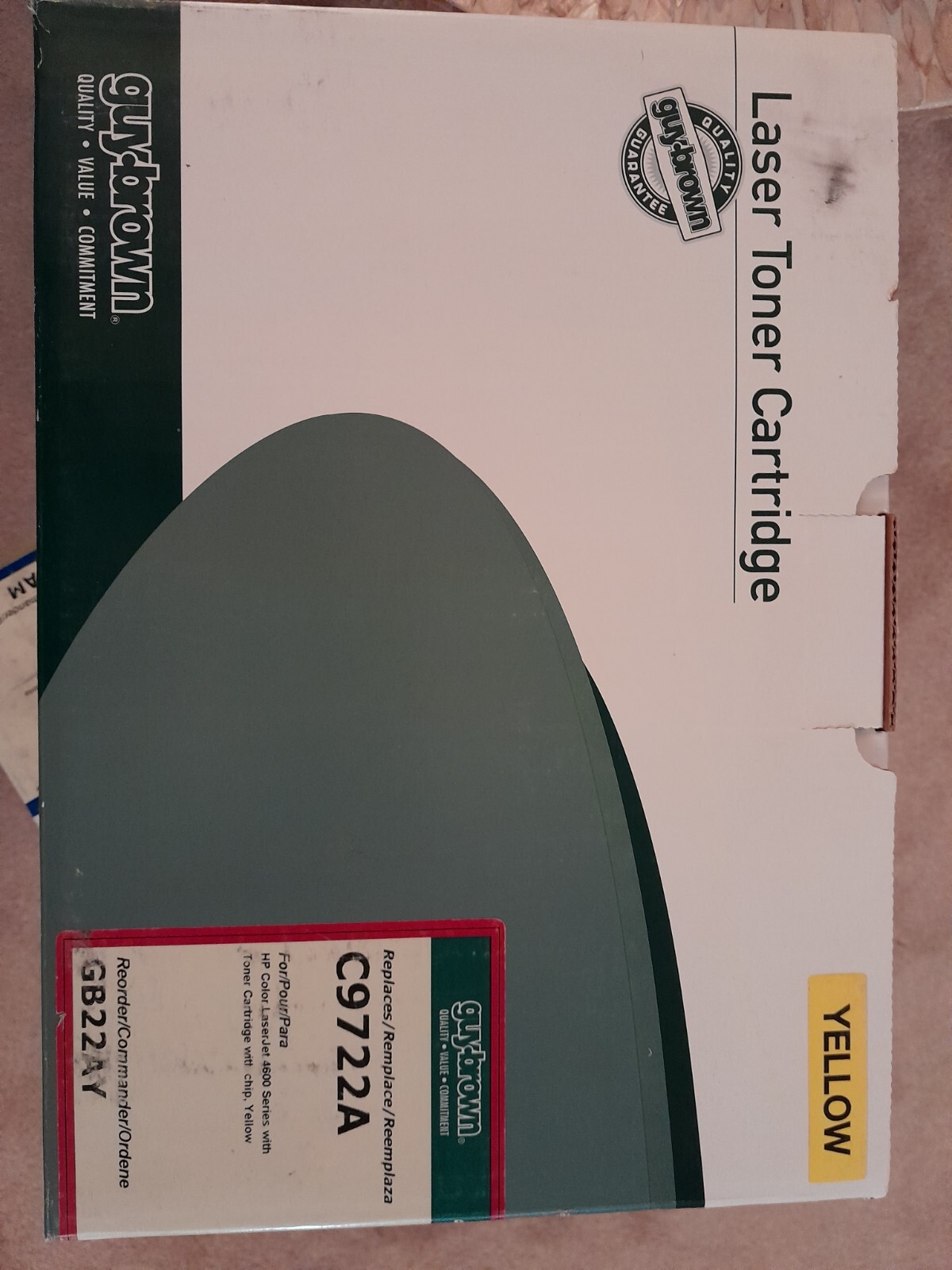 Guy Brown C9722A Toner - Yellow for HP LaserJet 4600 Series