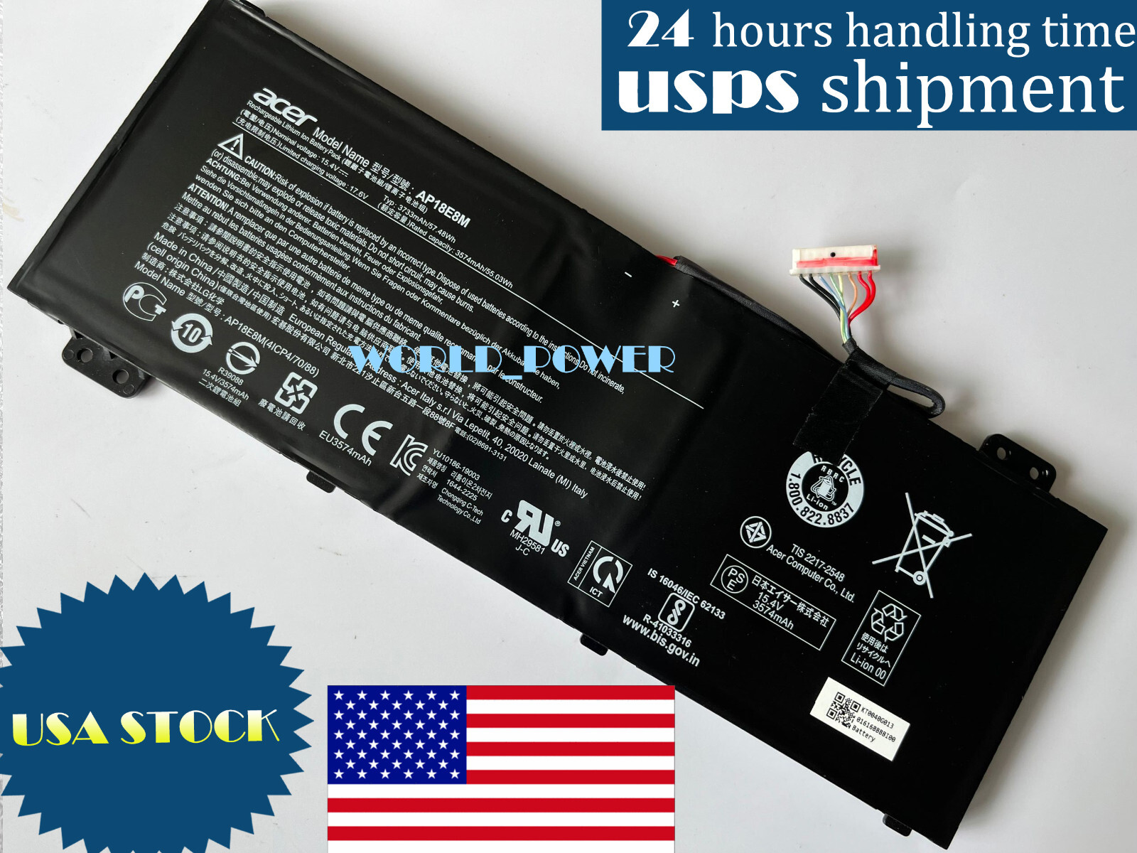 NEW Genuine AP18E7M Battery For Acer Predator Helios 300 PH317  Triton 300 PT315