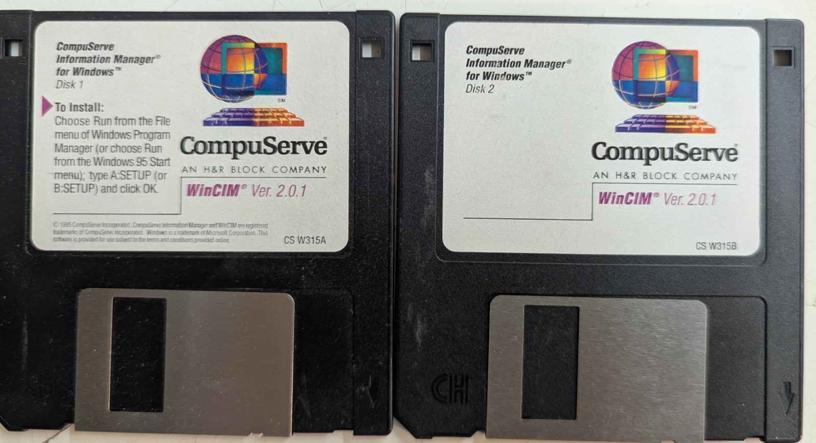 CompuServe Windows Floppies WinCIM 2.0.1 from 1995