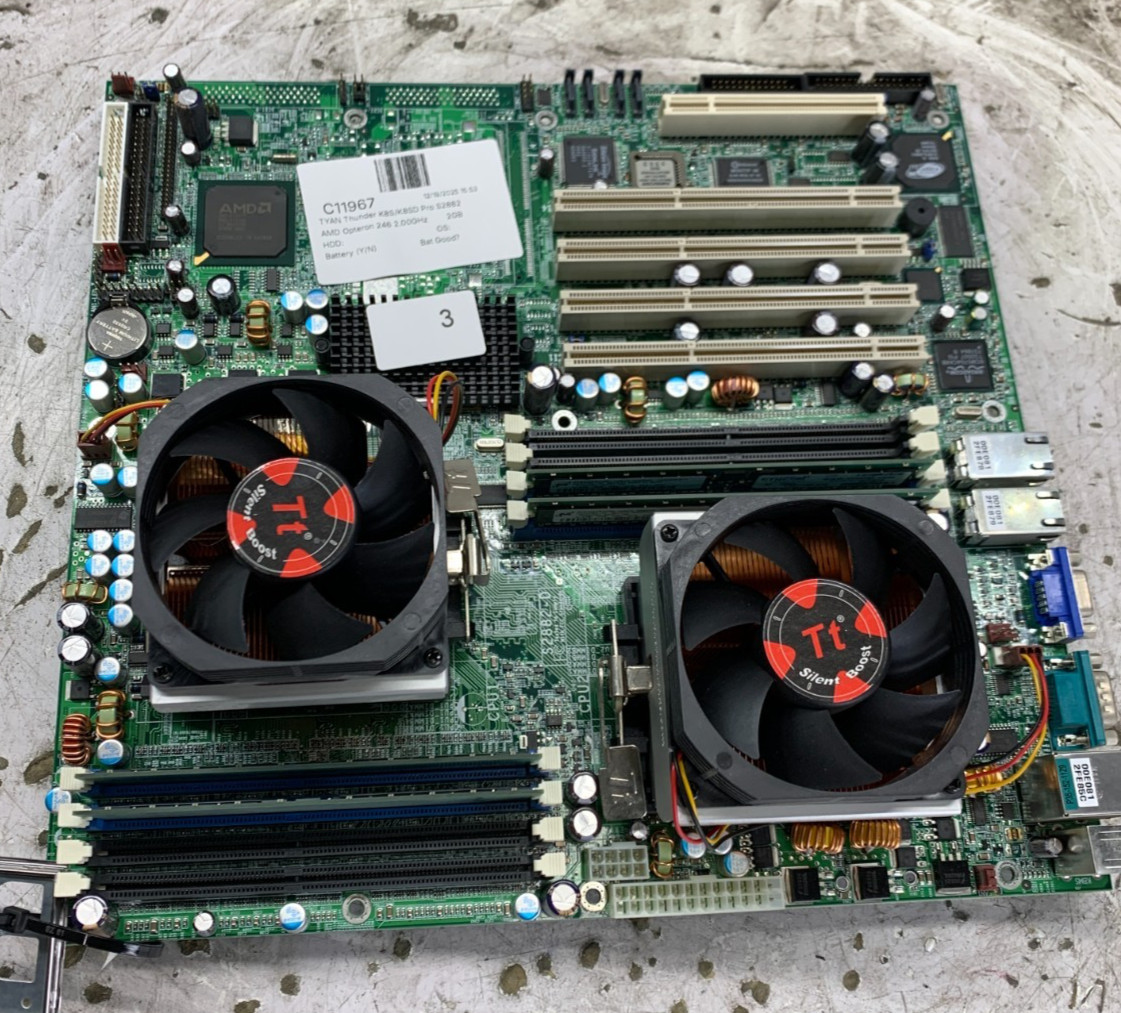 TYAN Thunder K8S/K8SD Pro S2882 Motherboard Bundle AMD Opteron 246 2.00GHz 2GB