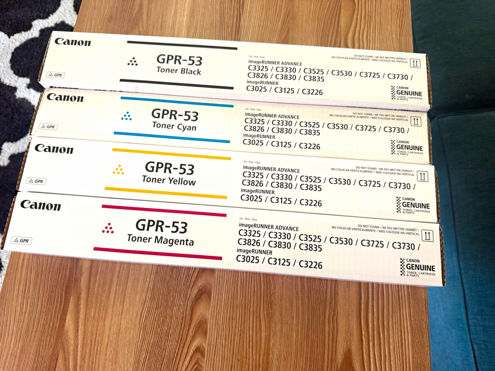 Canon Genuine GPR-53 Toner Set BK/C/Y/M for imageRUNNER