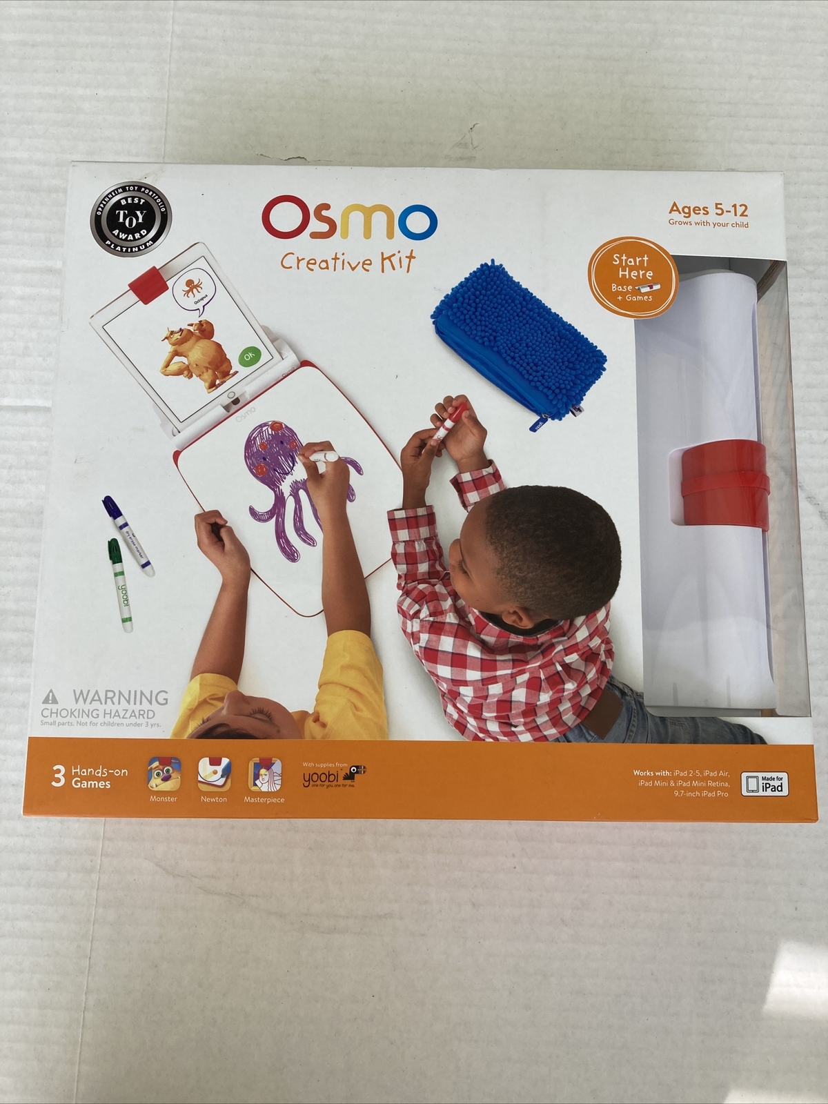 Osmo Creative Kit. Monster Interactive Game & Base for iPad. 3 Games- New In Box