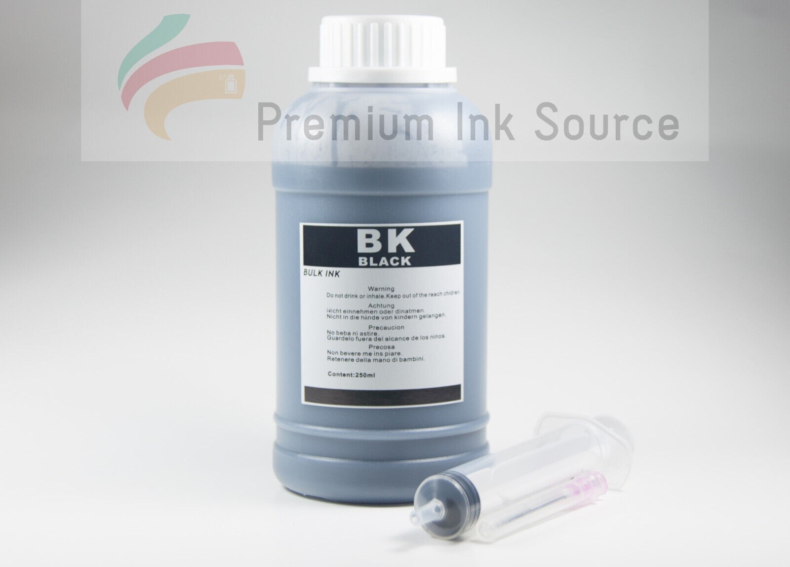 250ml Premium Refill Bulk Black Ink for All HP Canon Dell Brother Printers