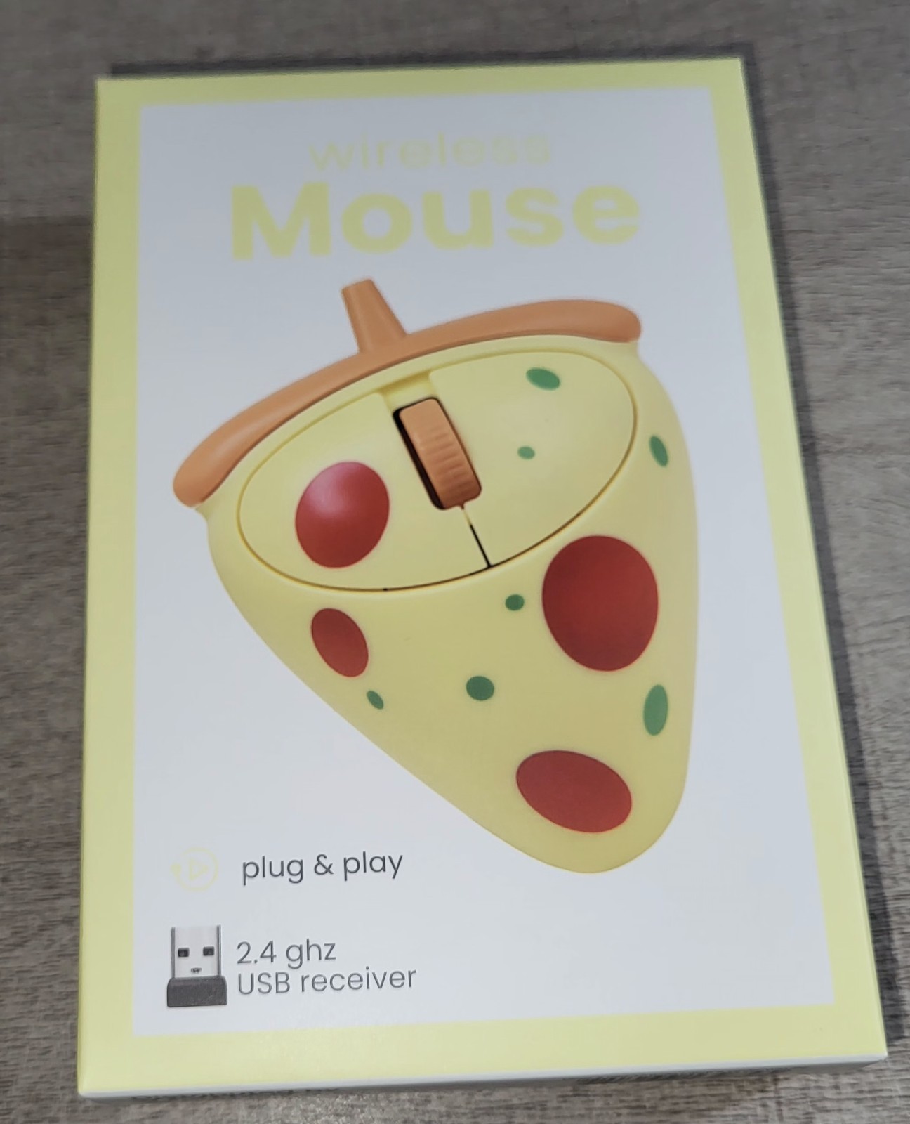 Vivitar Pizza Slice Wireless Mouse For Kids Plug & Play 2.4 Ghz USB NEW in Box