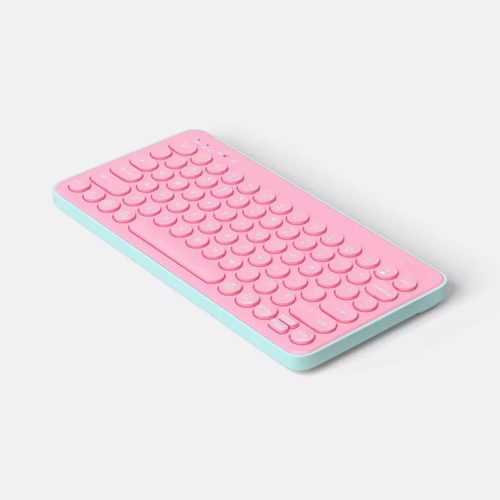 HeyDay Compact Wireless Keyboard Bluetooth & USB Wireless Receiver - PINK