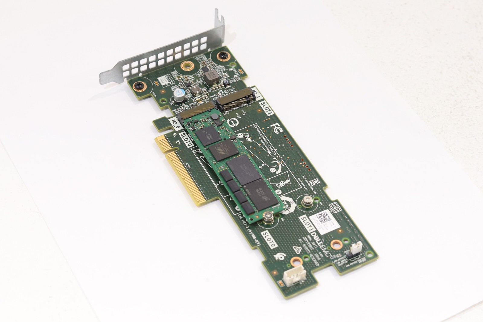 Dell Boss-S1 M.2 SATA PCIe SSD Adapter Card W/ 1x480GB SSD P/N: 061F54 07RKD7